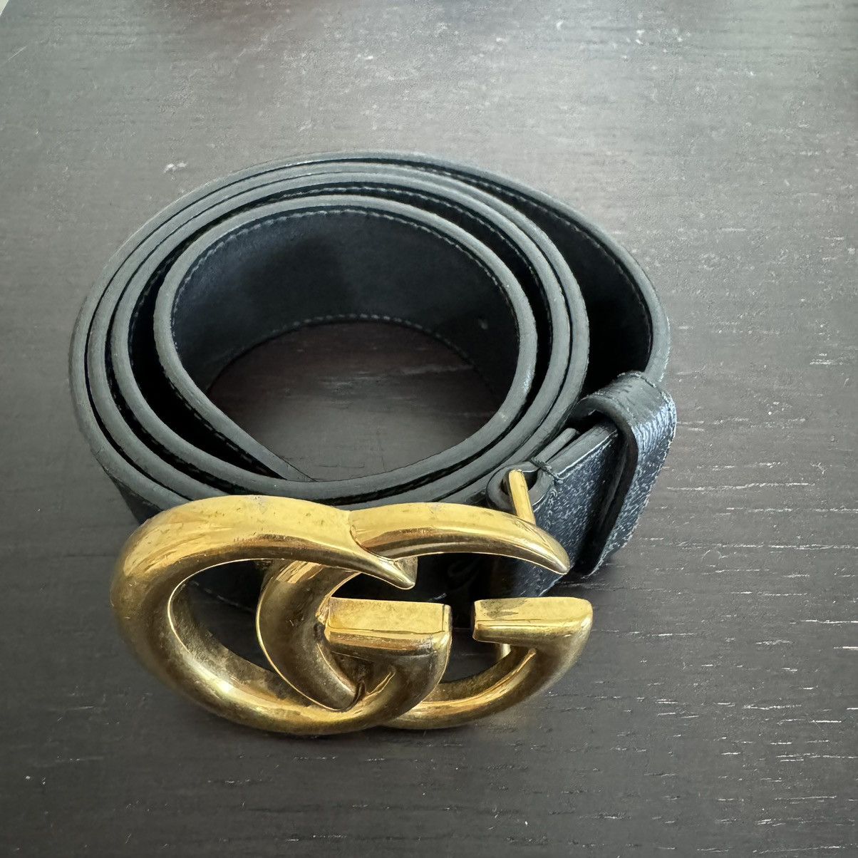 image of Gucci Belt Golf Buckle in Gold, Men's (Size 36)