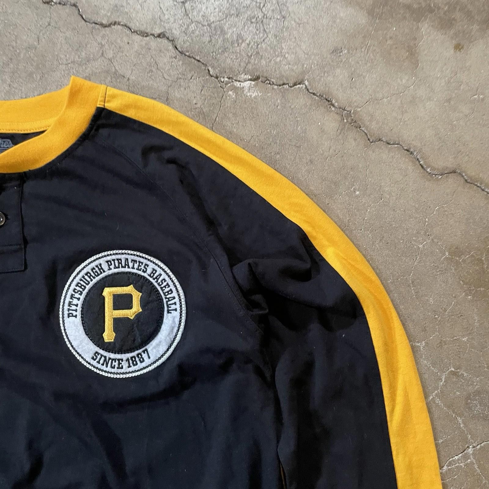 Other Stitches MLB PITTSBURGH PIRATES Long Sleeve Black Shirt L Size ONE SIZE - 3 Thumbnail