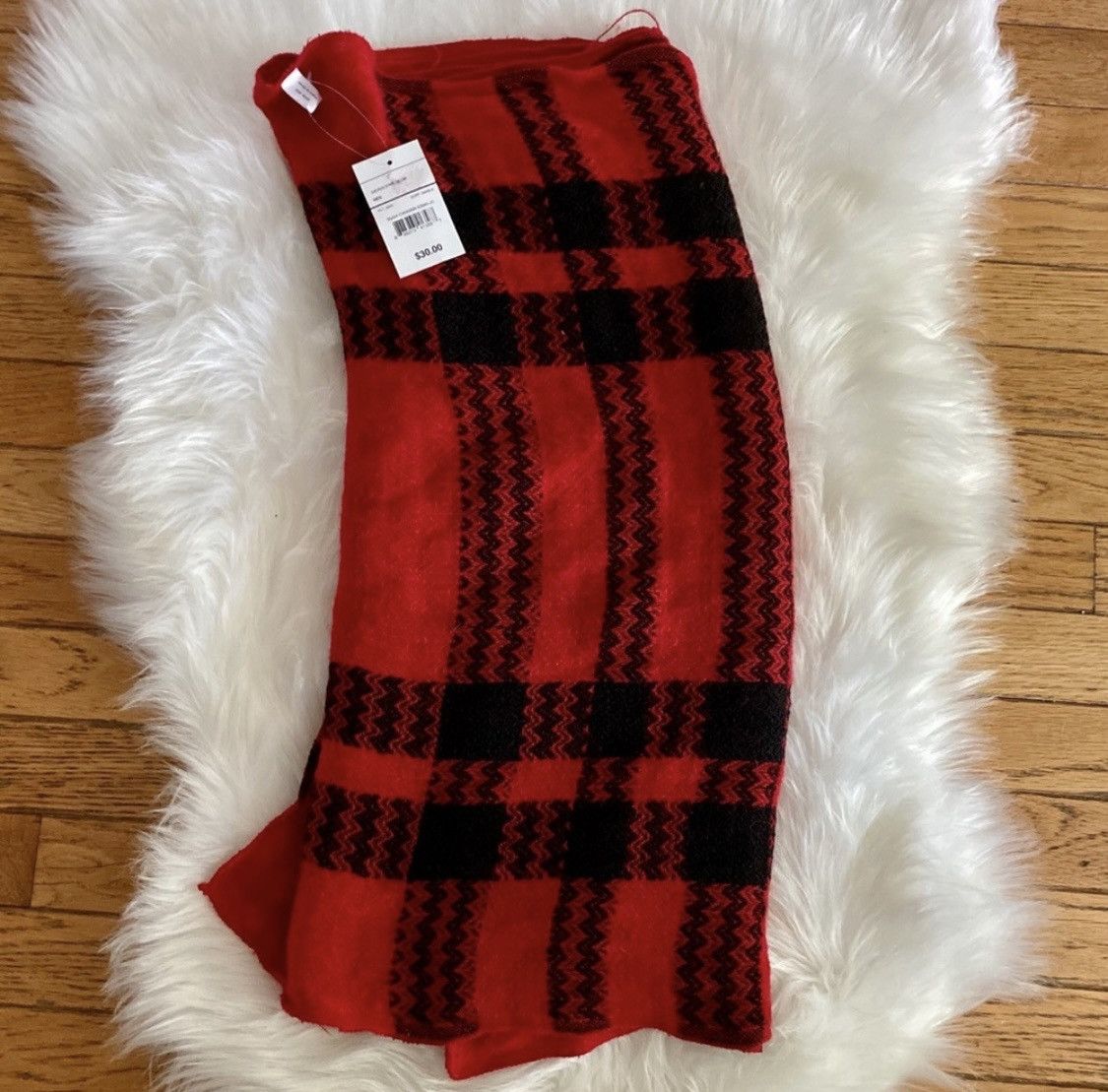 Other SUPER WARM & COZY RED & BLK PRINT SCARF Size ONE SIZE - 2 Thumbnail