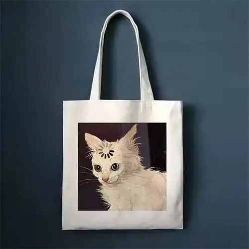 Other Cute Cat Shopping Bag Shopper Bags Tote Canvas Size ONE SIZE - 2 Thumbnail