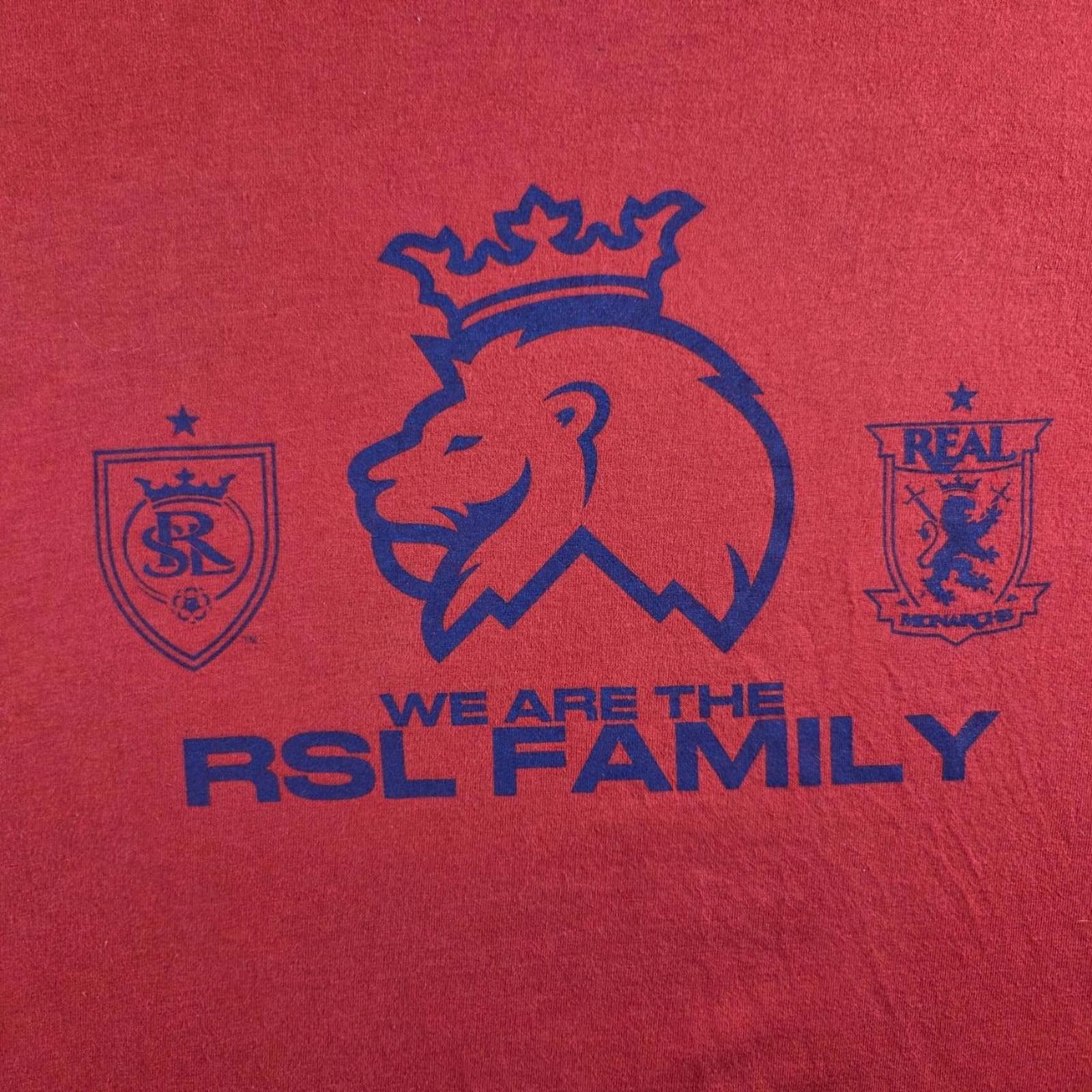 Gildan GILDAN Mens T-shirt XL Red Soccer Fanwear Real Salt Lake Size ONE SIZE - 3 Thumbnail
