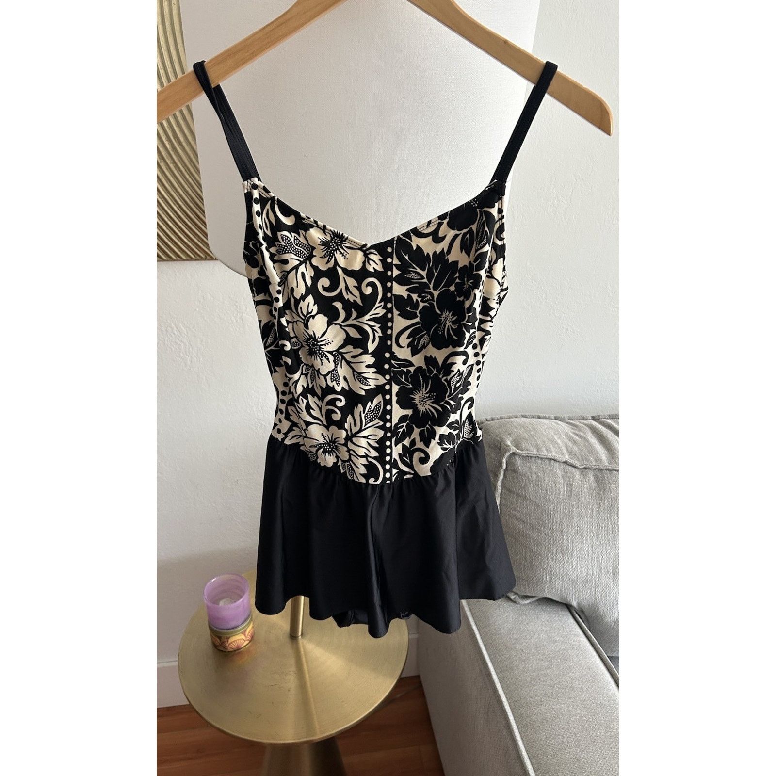Other Vintage La Blanca One piece Swimsuit Skirt 8 Floral Retro Size ONE SIZE - 2 Thumbnail
