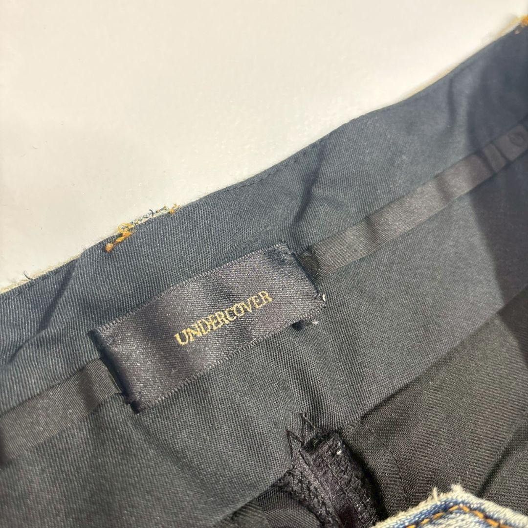 Undercover Studded Cropped Denim Silk Panel Distressed Knees Zip Hem Size US 30 / EU 46 - 9 Thumbnail