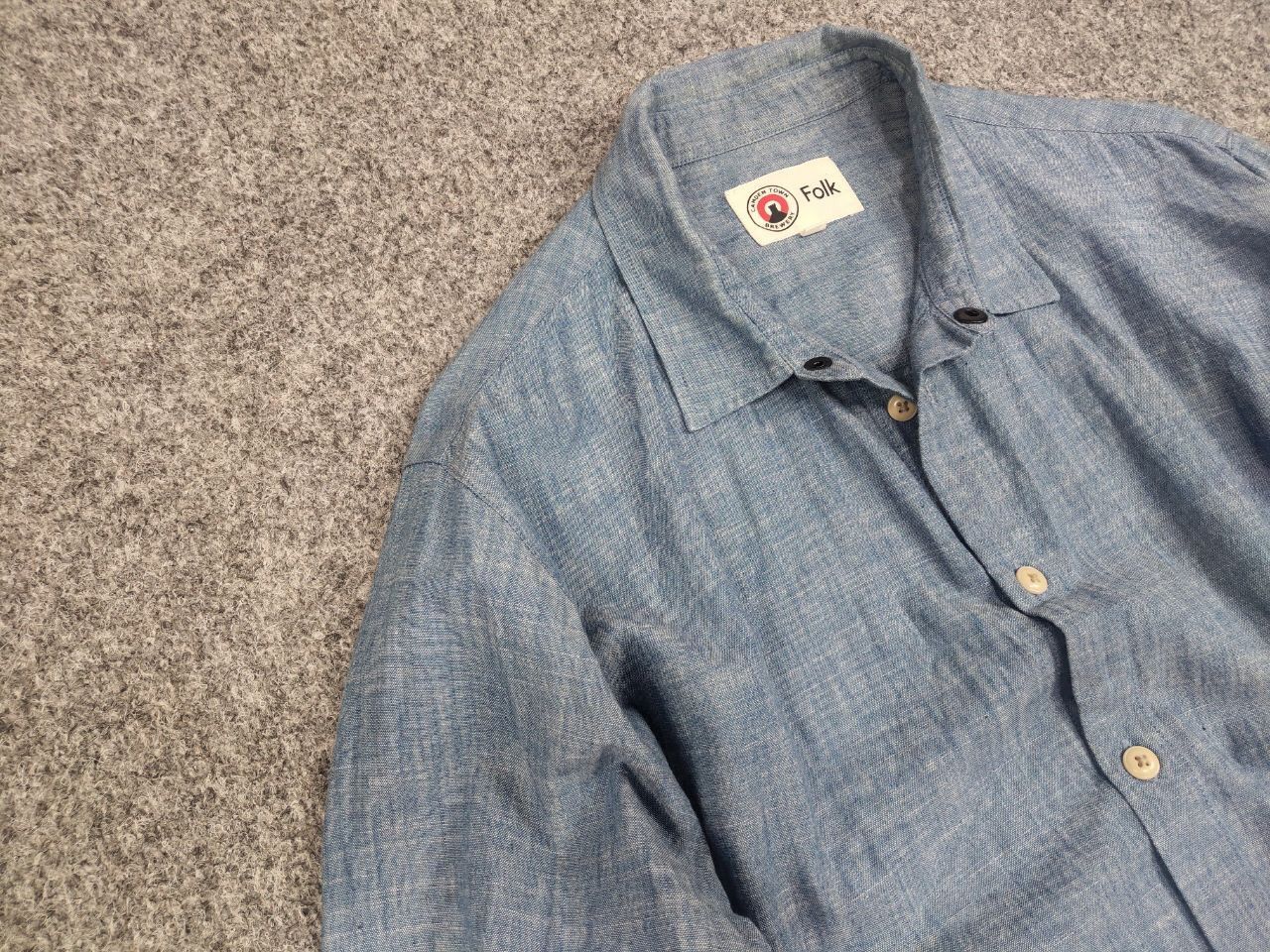 Folk Folk Design Camden Town Blue Casual Button Down Shirt Size US L / EU 52-54 / 3 - 7 Thumbnail