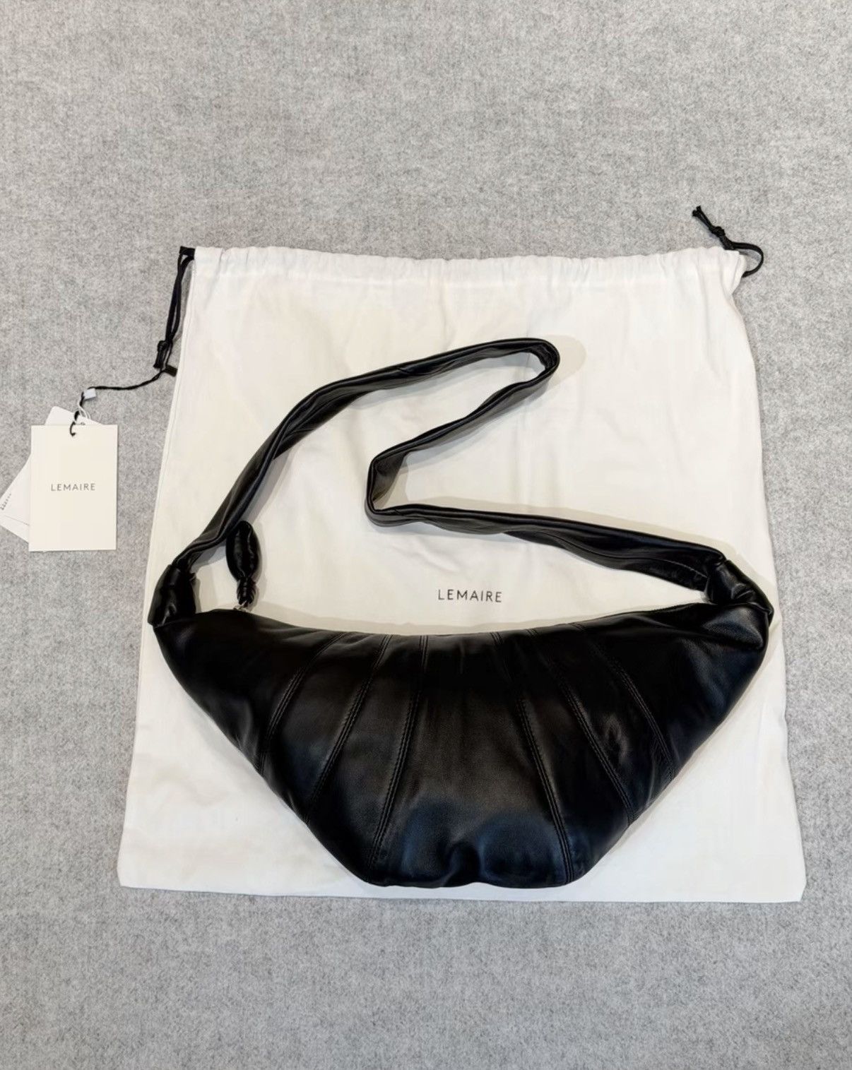 Lemaire Lemaire New Dark Lambskin Croissant Crossbody Bag KKKK9 Size ONE SIZE - 2 Thumbnail