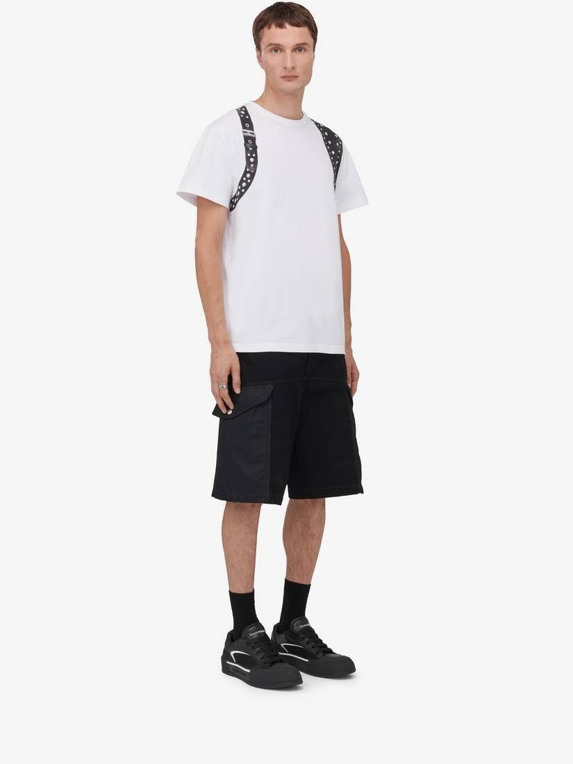 Alexander McQueen o1w1db10725 Studded Harness T-Shirt in White Size US S / EU 44-46 / 1 - 3 Thumbnail