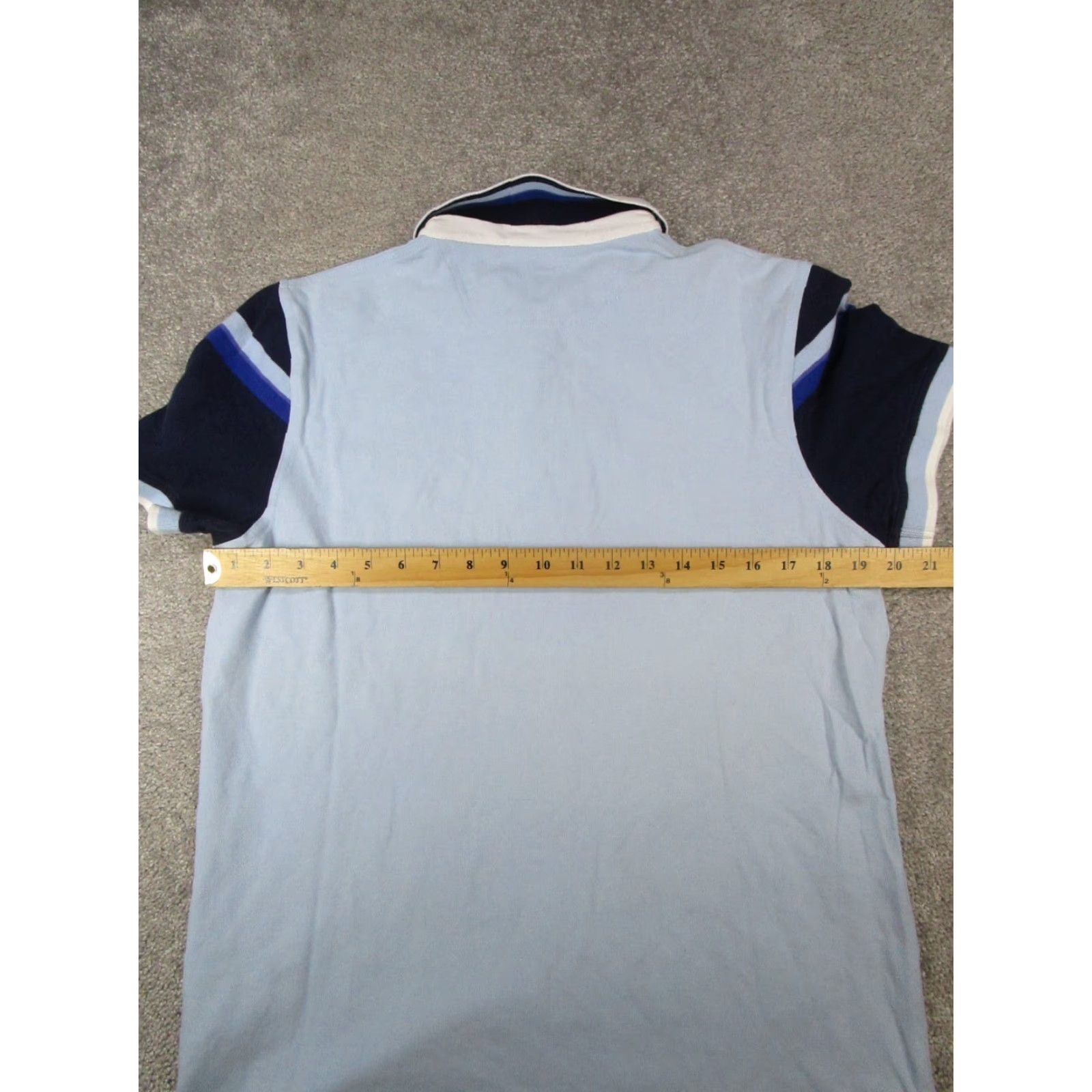 Faconnable Façonnable Polo Shirt Mens M Blue White Cotton Knit Short Sleeve Golf Shirt Regular Fit Size US M / EU 48-50 / 2 - 7 Thumbnail