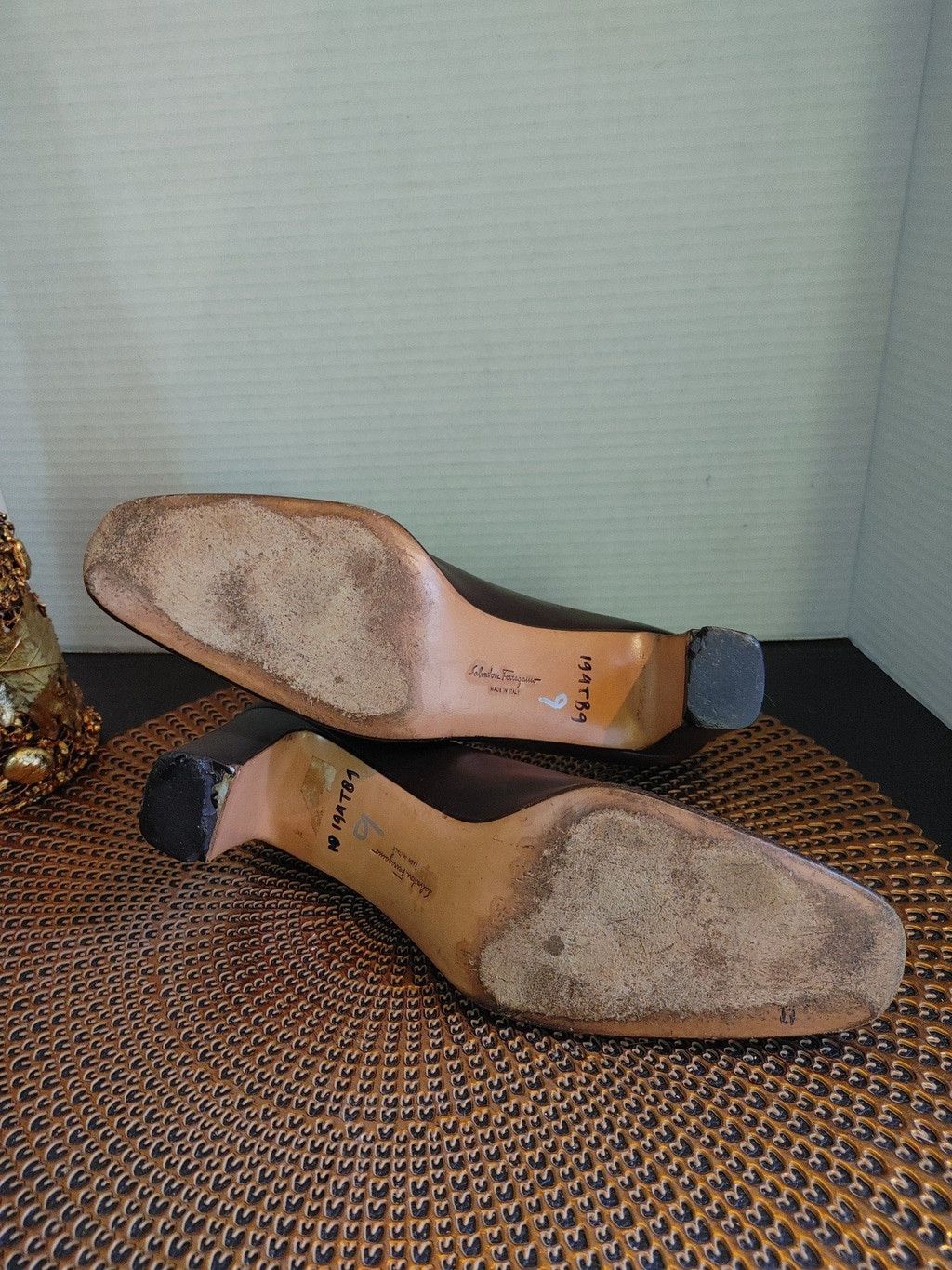 Salvatore Ferragamo Salvatore Ferragamo Leather Block Heels Size 9B Size US 9 / IT 39 - 7 Thumbnail