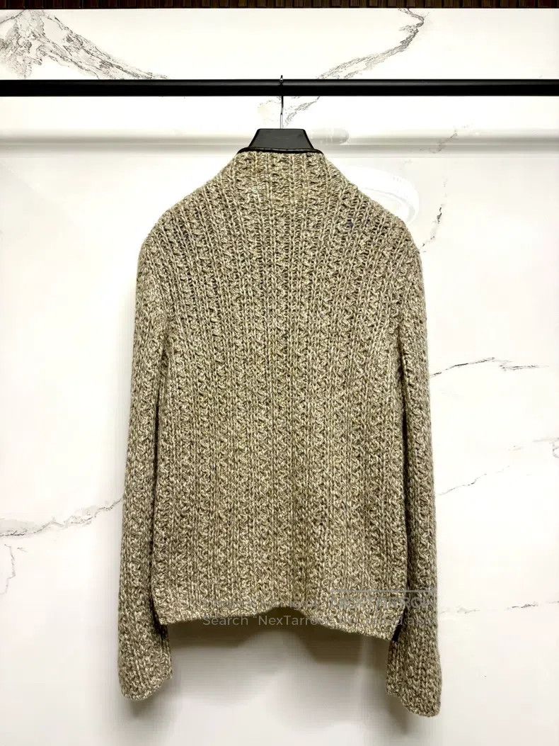 Hermes Hermes Leather Collar Cashmere Knit Jacket with Zipper Size US S / EU 44-46 / 1 - 4 Thumbnail