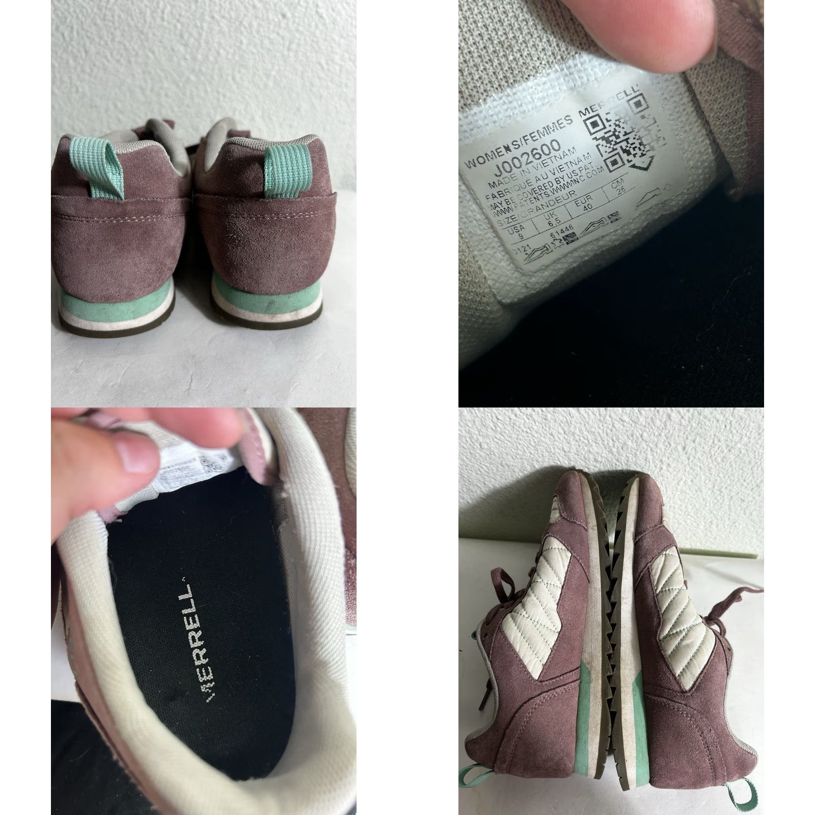 Merrell Merrell Burlwood Performance Sneaker Womens 9 Purple Low Top Lace Up Athletic Casual Outdoor Hiking Running Walking Logo Size US 9 / IT 39 - 9 Thumbnail