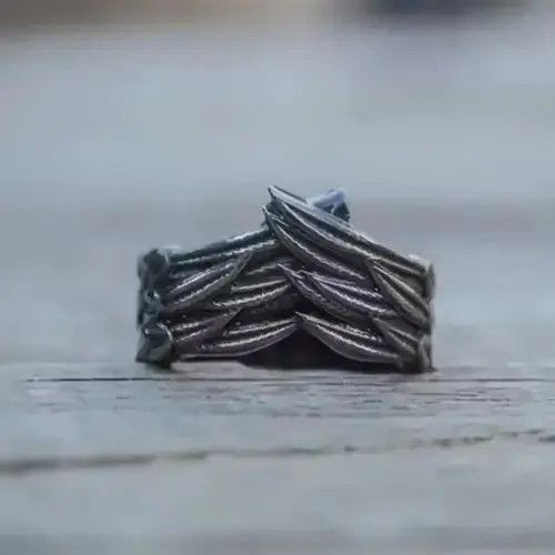 Other Vintage Unique Mens Feathers Ring Size ONE SIZE - 3 Thumbnail