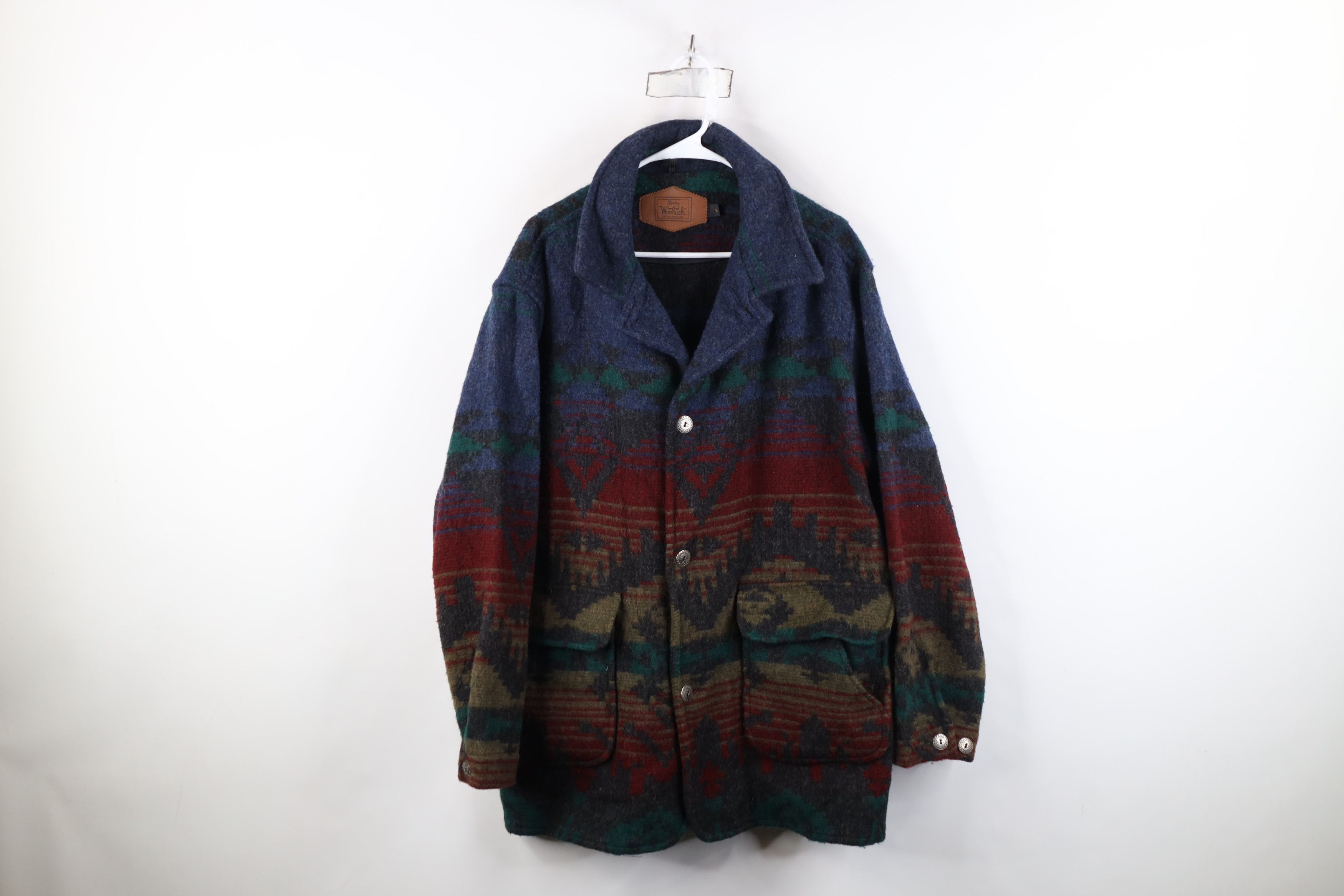 Woolrich Woolen Mills Vintage 90s Woolrich Southwestern Wool Blanket Jacket USA Size US L / EU 52-54 / 3 - 1 Thumbnail