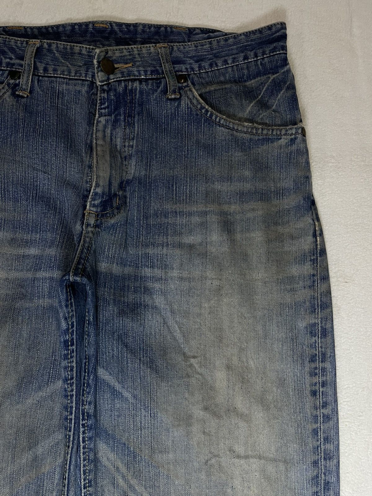 Vintage Wrangler Faded Distress Denim Jeans