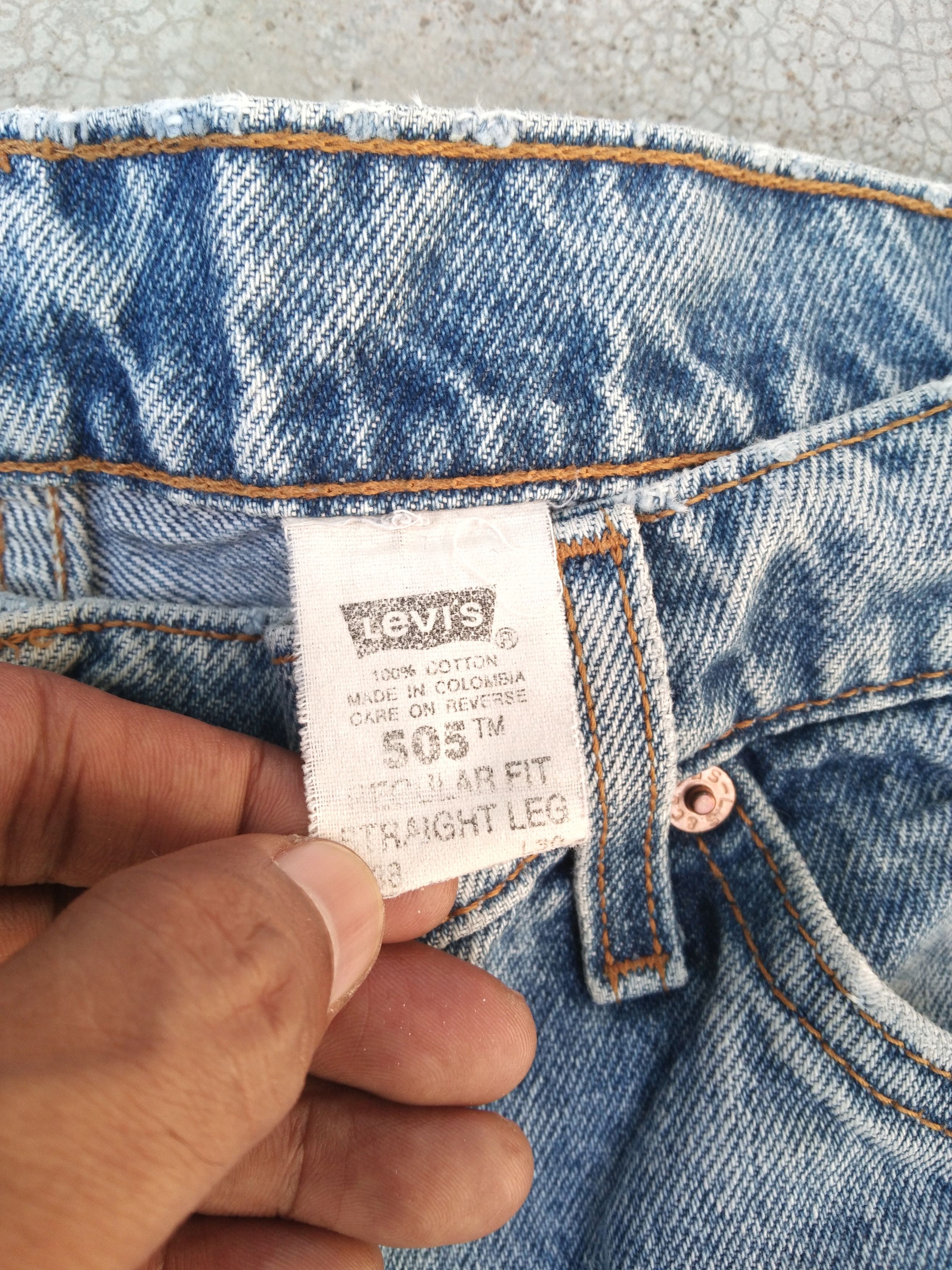 Levi's Vintage Levi's Jeans 505 Orange Tab Distressed 38x30 Size US 38 / EU 54 - 7 Thumbnail