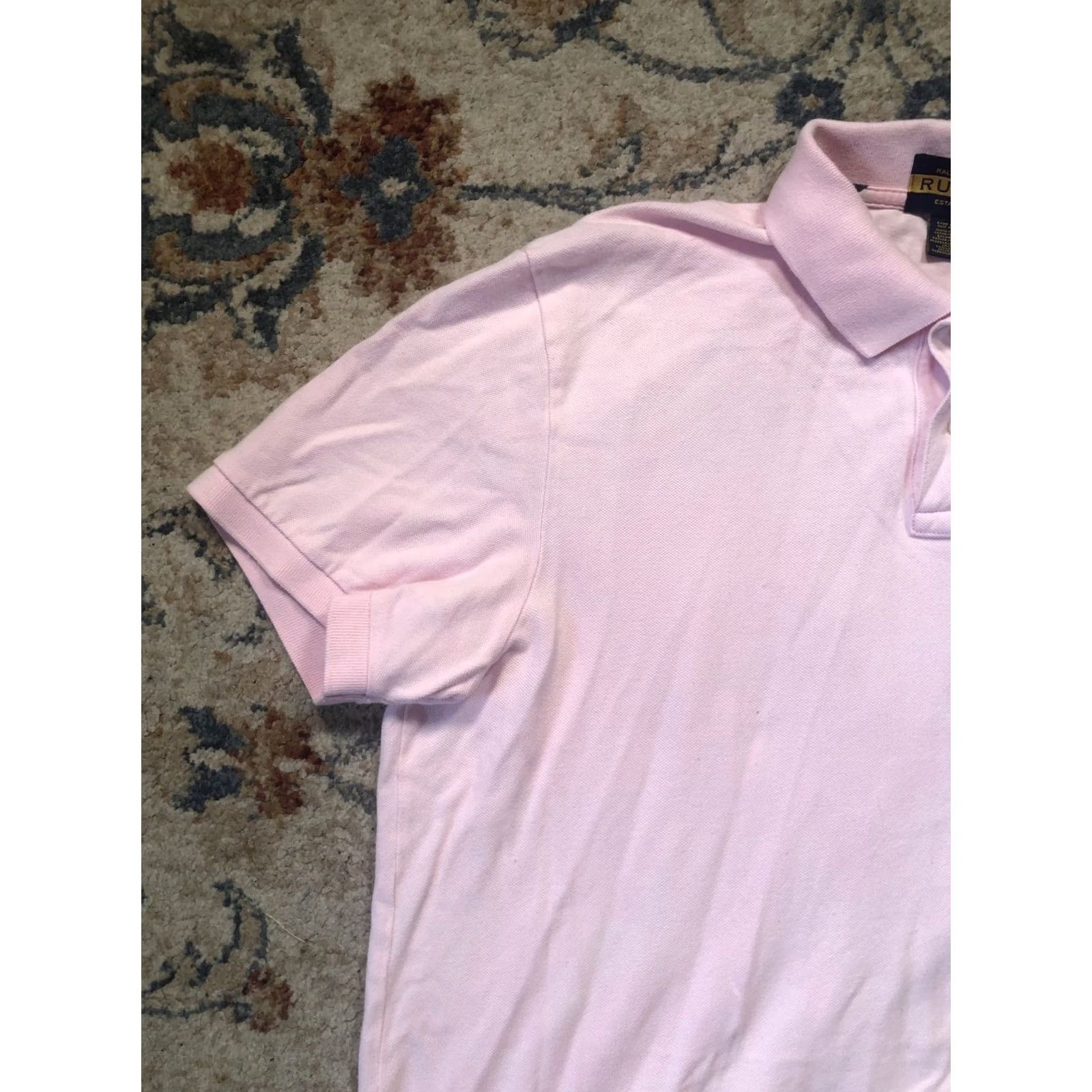 Ralph Lauren Ralph Lauren Rugby Polo Shirt Mens XL Pink Embroidered R Short Sleeve Classic Casual Size US XL / EU 56 / 4 - 3 Thumbnail