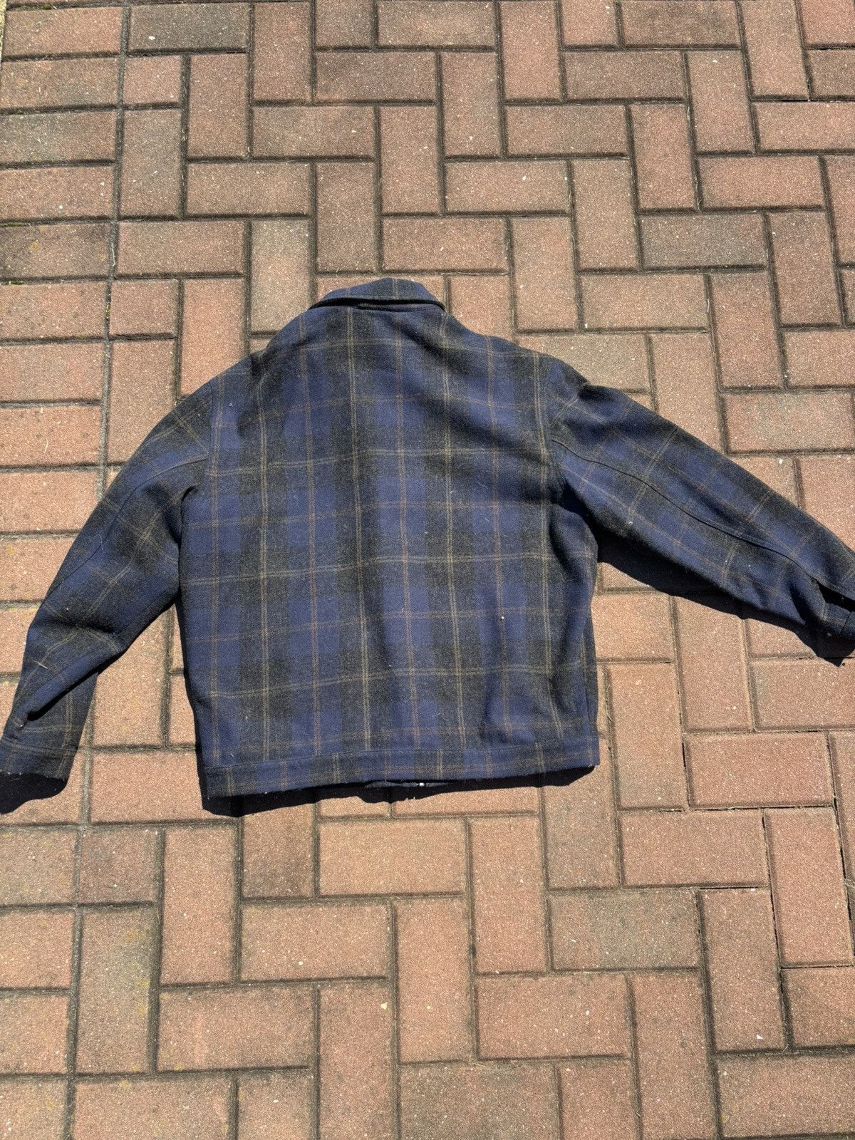 Polar Skate Co. Polar Skate Co. Wool Plaid Zip Jacket – Navy/Brown (M) Size US M / EU 48-50 / 2 - 5 Thumbnail