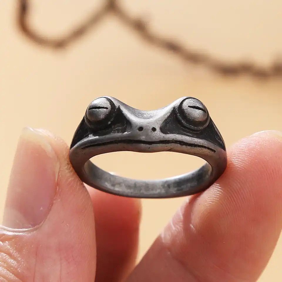 Other × Vintage Vintage Frog Ring Artistic Design Retro Opening Resizable Size ONE SIZE - 3 Thumbnail