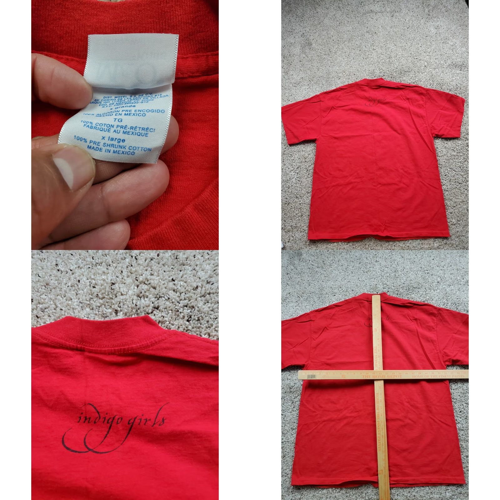 Vintage VINTAGE Indigo Girls Become You Shirt Mens XL Red Graphic Autograph Signed Frog Crown Size US XL / EU 56 / 4 - 8 Thumbnail