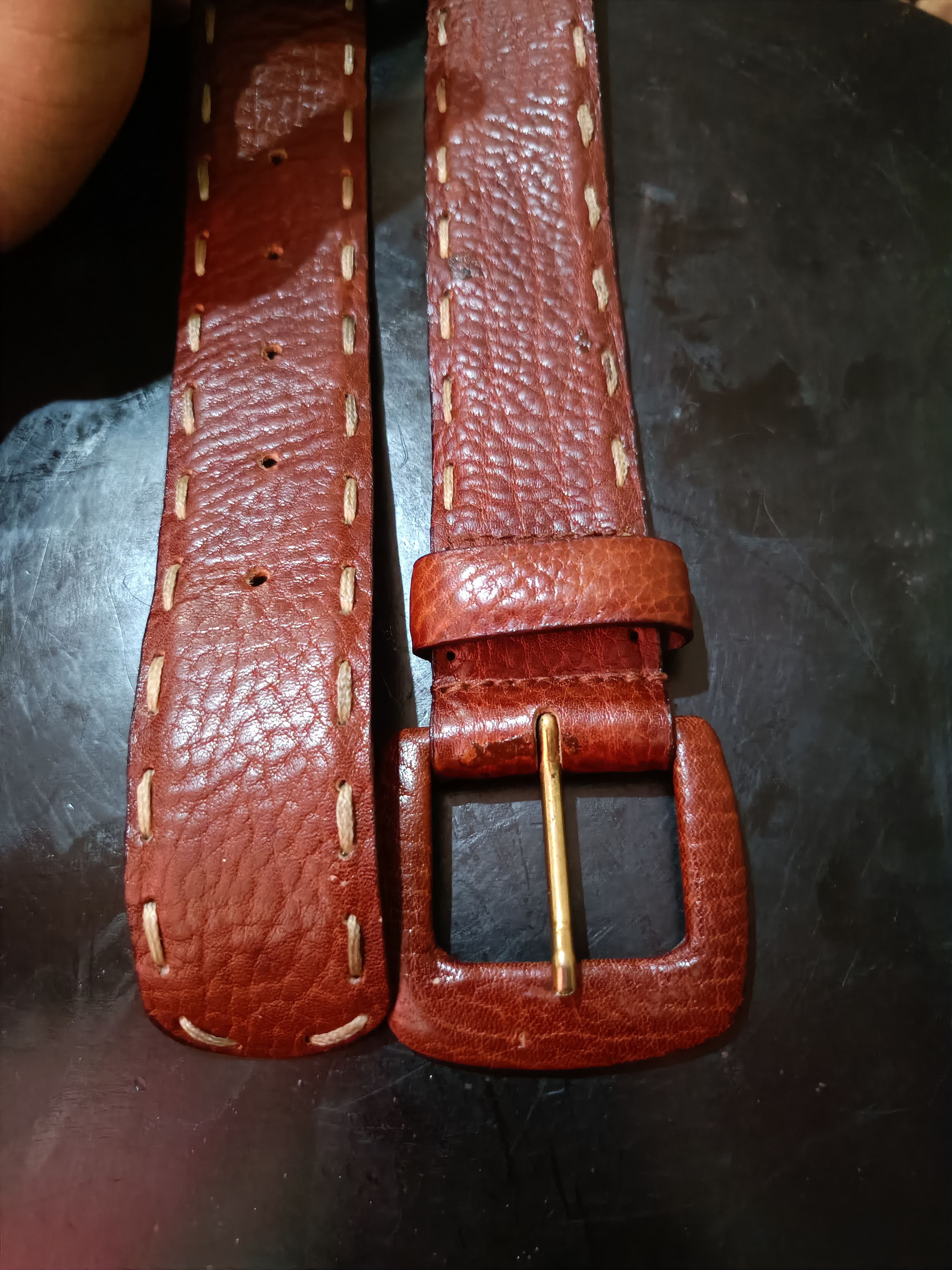 Vintage Vintage 90s woman leather belt Size ONE SIZE - 2 Thumbnail