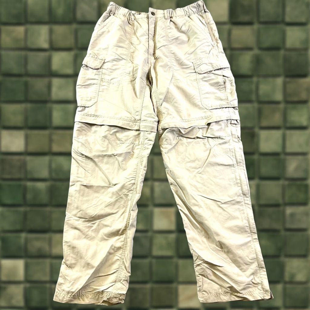 Vintage REI Pants Mens Large 34L Khaki Convertible Utility Cargo Pockets Hiking Camping Size US 33 - 1 Thumbnail