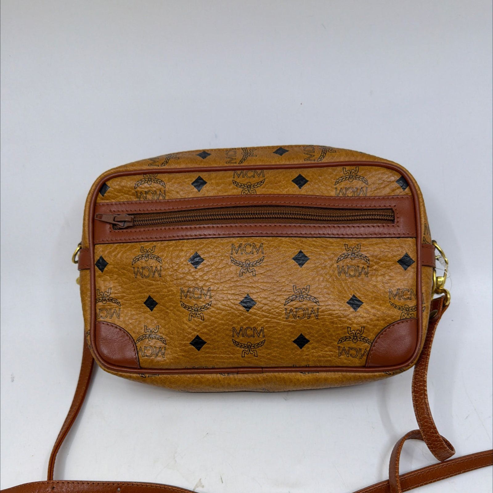 MCM MCM Visetos Camera Cognac Coated Canvas Crossbody Bag Size ONE SIZE - 7 Thumbnail
