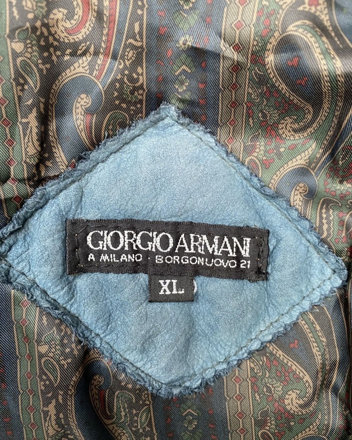 1980s- Giorgio Armani- Embroidered Logo Suede Leather Bomber
