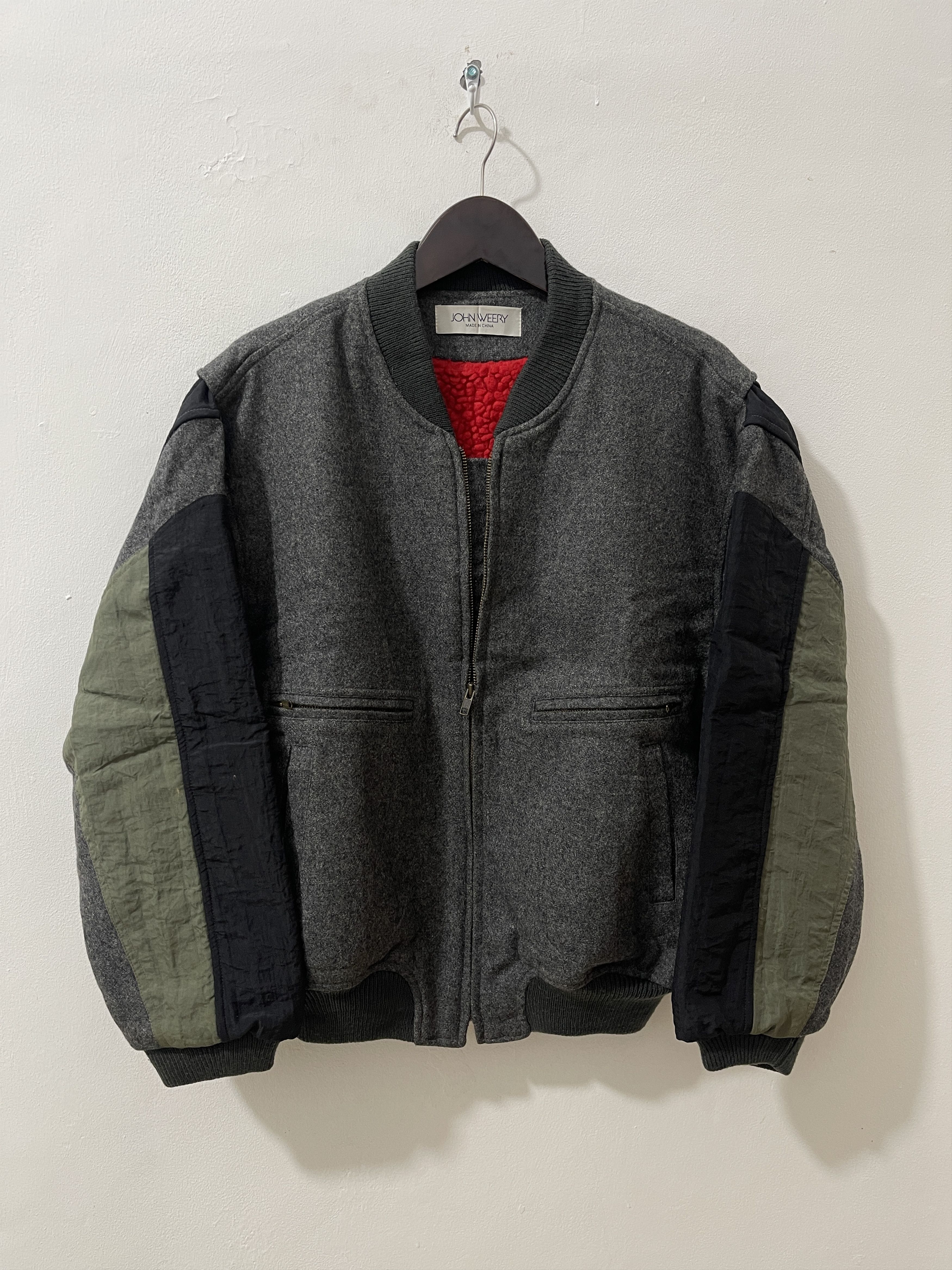 Vintage Vtg John Weery Designer Archive Wool Bomber Jacket Size US XL / EU 56 / 4 - 1 Thumbnail