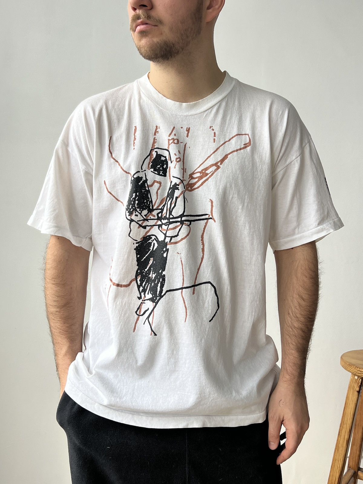 Vintage Vintage Eric Clapton 1992 World Tour White Tshirt Size XL Size US XL / EU 56 / 4 - 1 Thumbnail