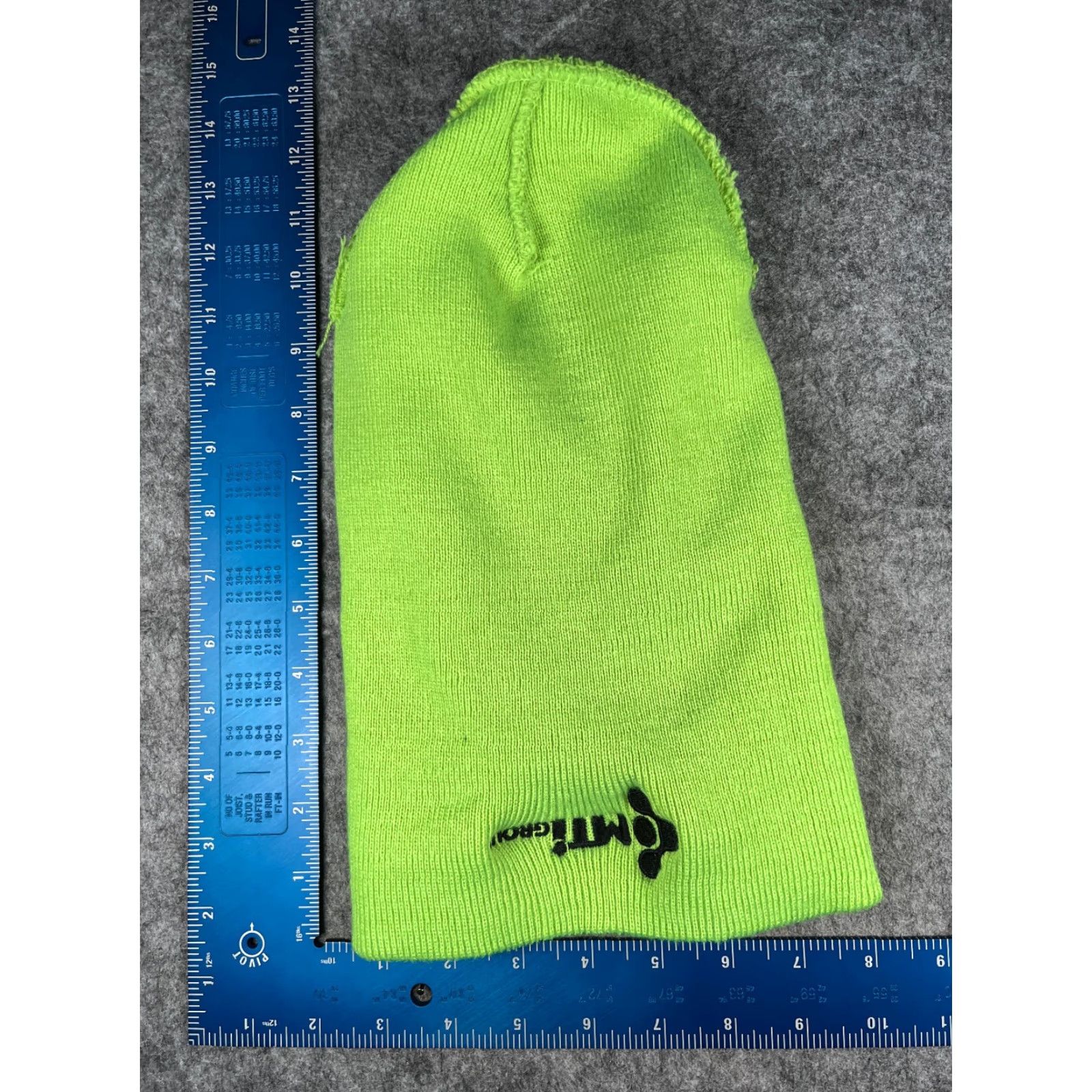 Vintage Promo Headwear Beanie Hat Adult One Size Neon Green Knit Acrylic Workwear High Vis MTI Group Size ONE SIZE - 5 Thumbnail