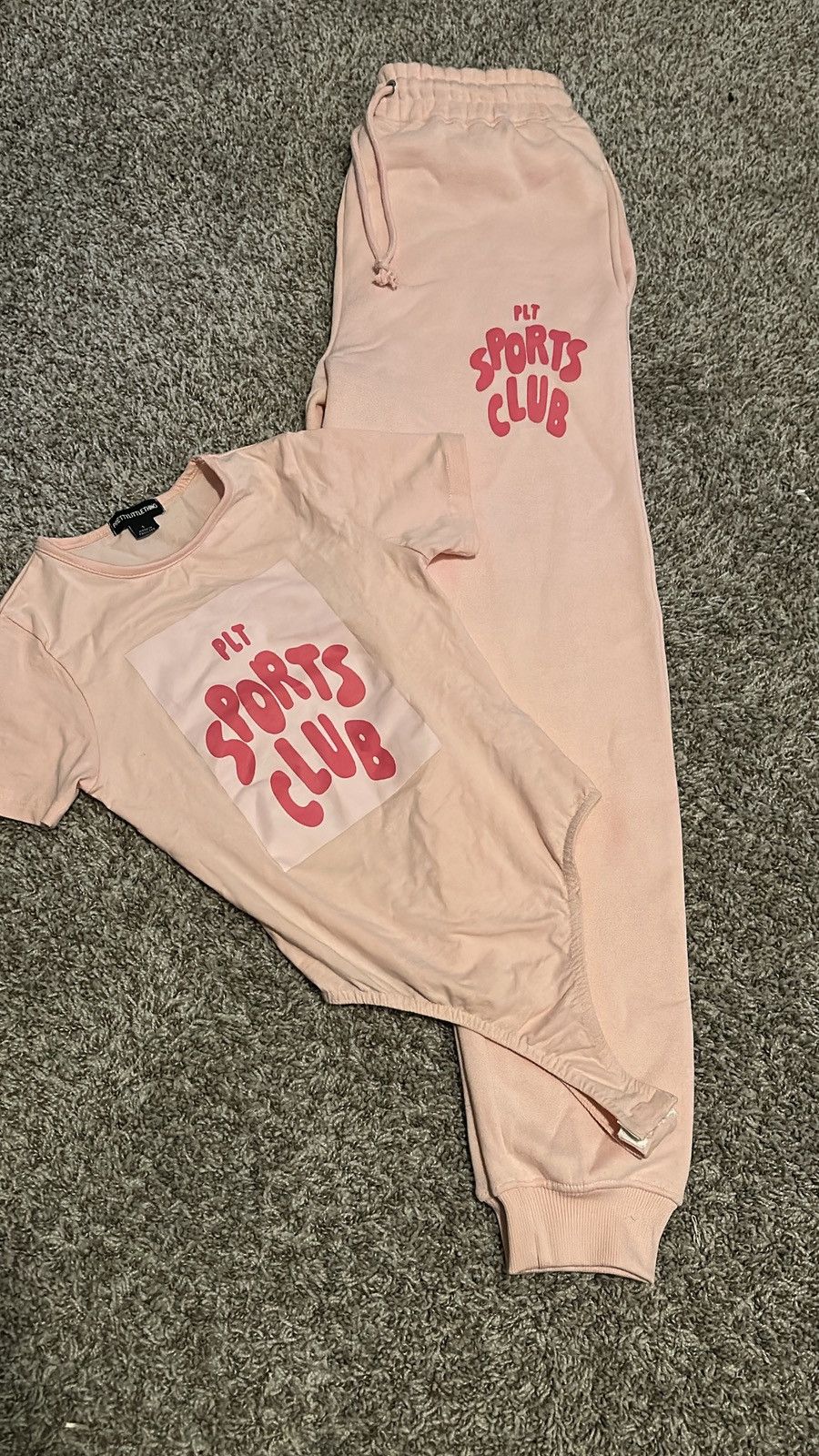 PrettyLittleThing Pink Bodysuit Set Size 25" / US 0 / IT 36 - 1 Preview