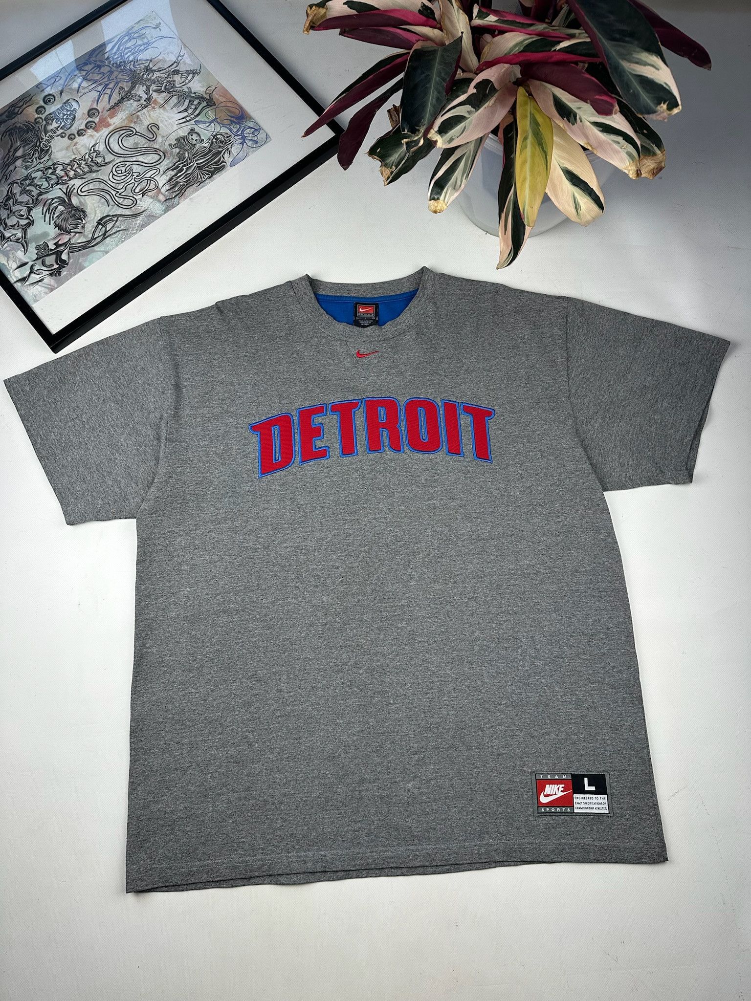 Nike Vintage Nike Detroit techno t shirt rave tee acid house Size US L / EU 52-54 / 3 - 1 Thumbnail