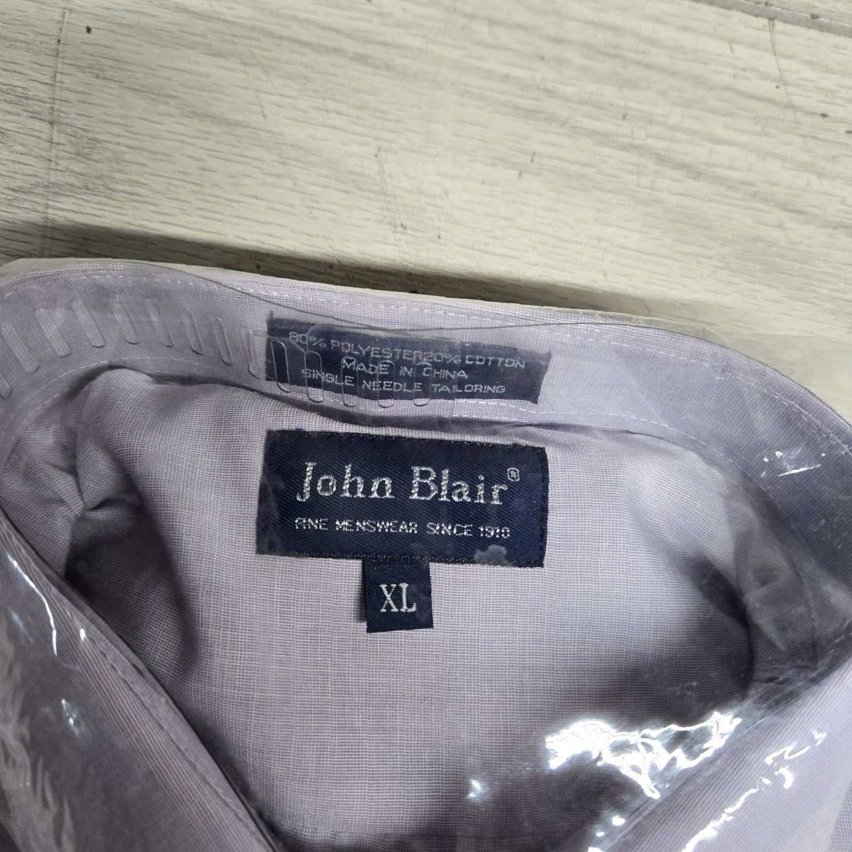 Blair Vintage John Blair Dress Shirt Long Sleeve Men's XL Purple Cotton Blend Collared Button-up Size US XL / EU 56 / 4 - 3 Thumbnail