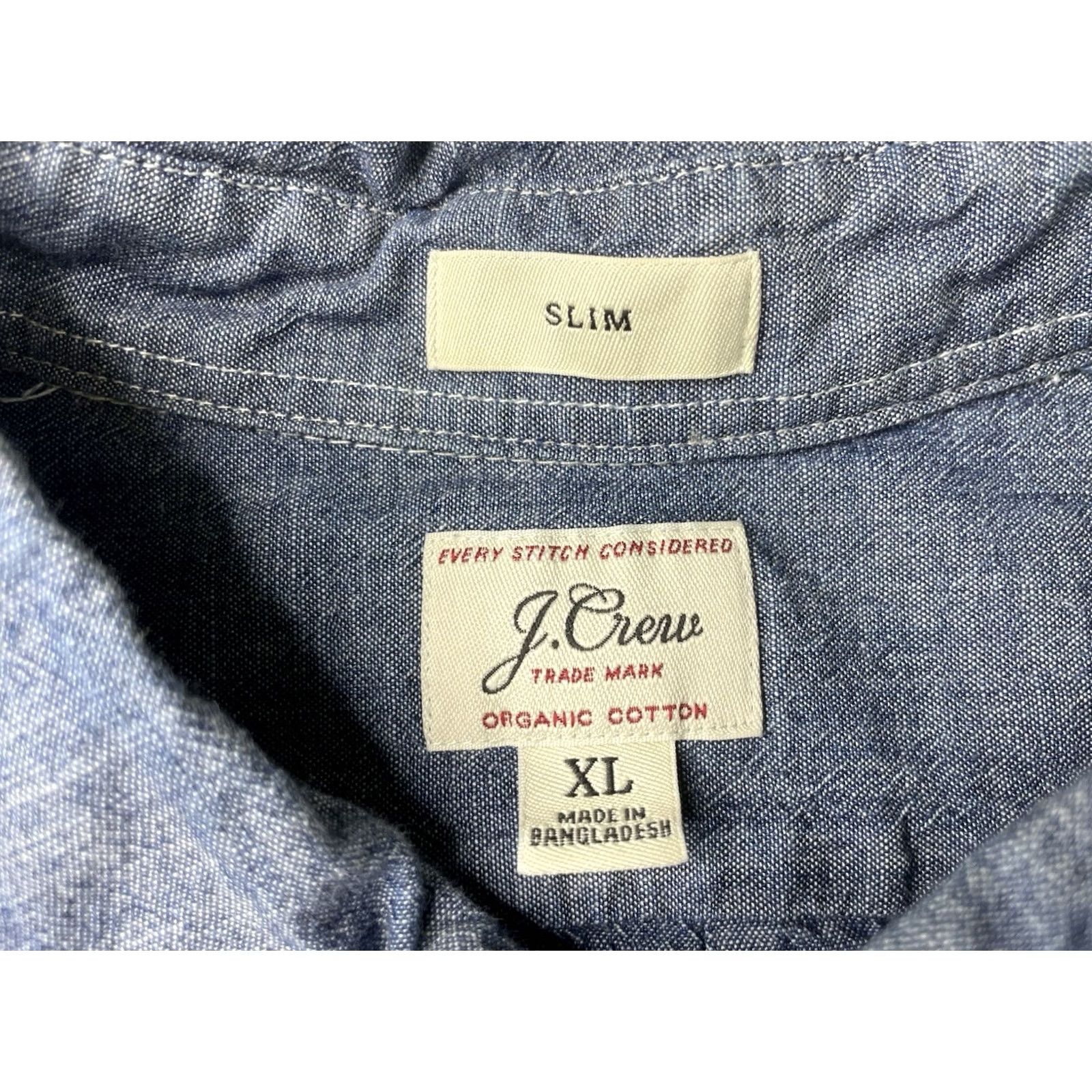 J.Crew J. Crew Shirt Button-Up Slim Chambray Cotton Blue Long Sleeve Button-Down XS-XL Size US XL / EU 56 / 4 - 3 Thumbnail