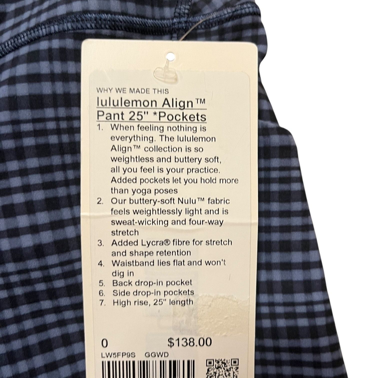 Lululemon lululemon Align HR Pant w/Pockets 25" Size 0 Washed Denim Size 25" / US 0 / IT 36 - 2 Thumbnail