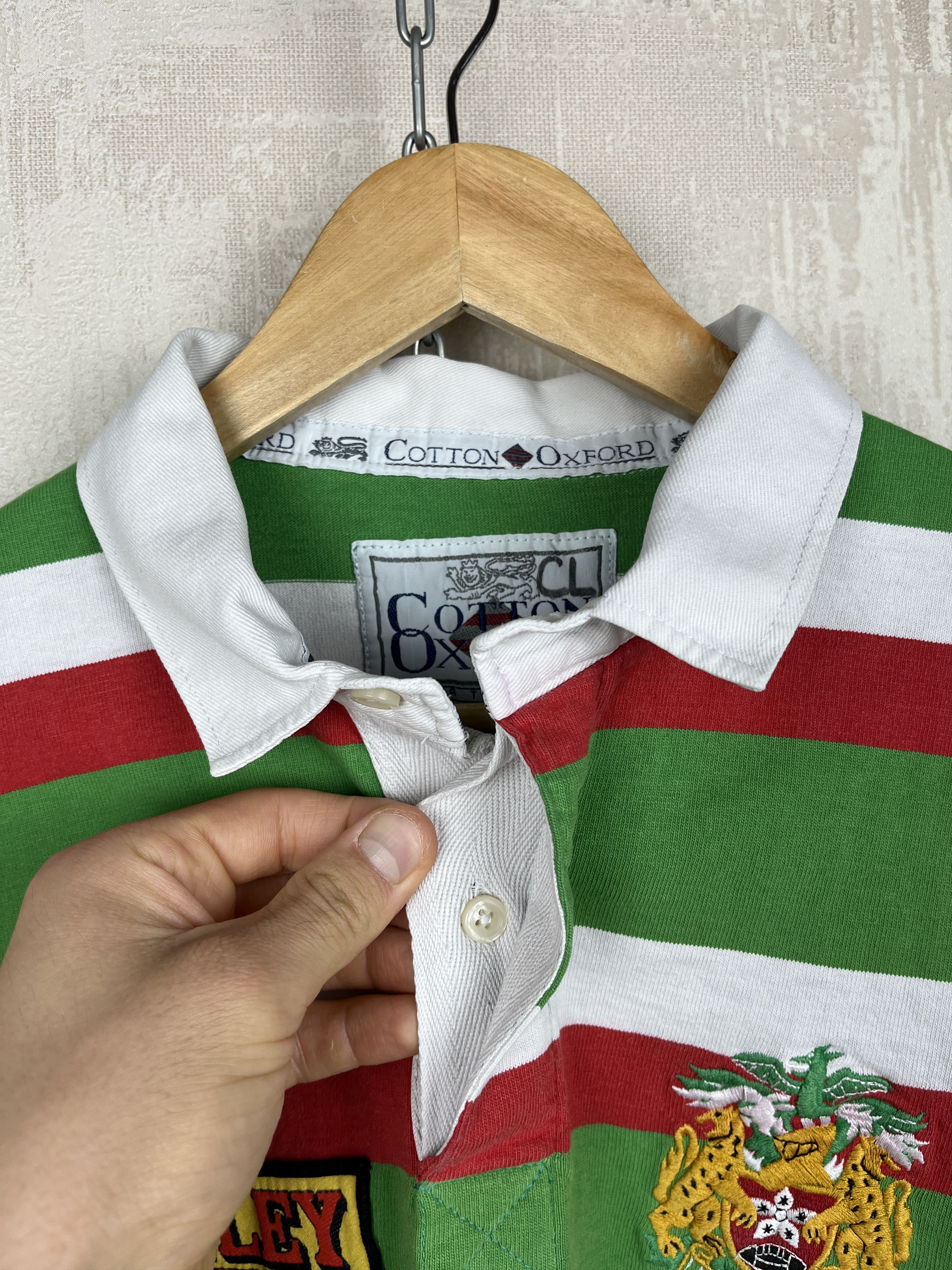 Cotton Traders 90s Leicester Tigers Vintage Rugby Shirt S/S Jersey Size US XL / EU 56 / 4 - 9 Thumbnail