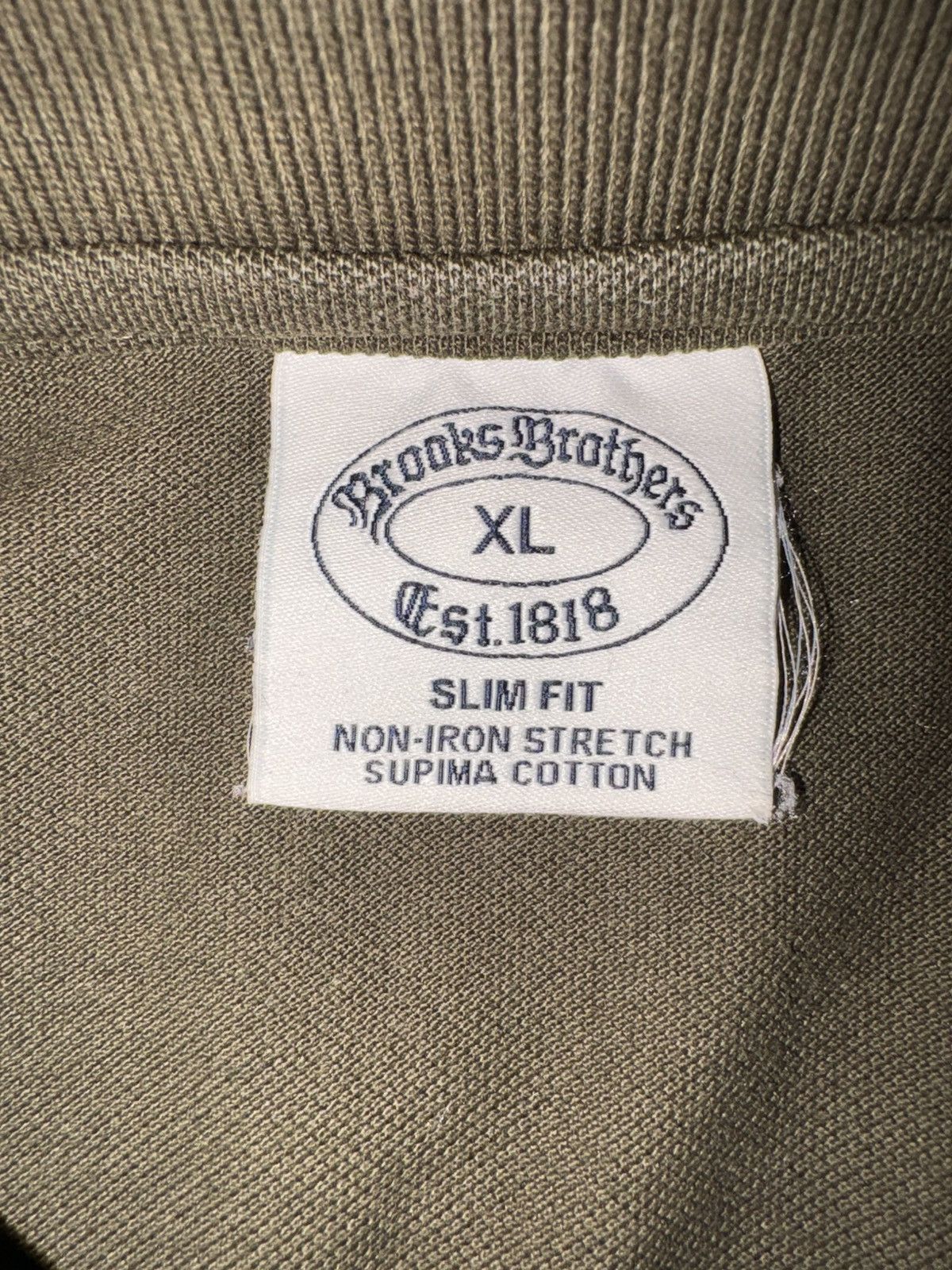 Brooks Brothers Brooks Brothers Slim Fit Polo Olive Green Supima Cotton Size US XS / EU 42 / 0 - 6 Thumbnail