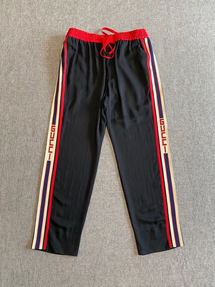 gucci logo athletic jogger pants for men