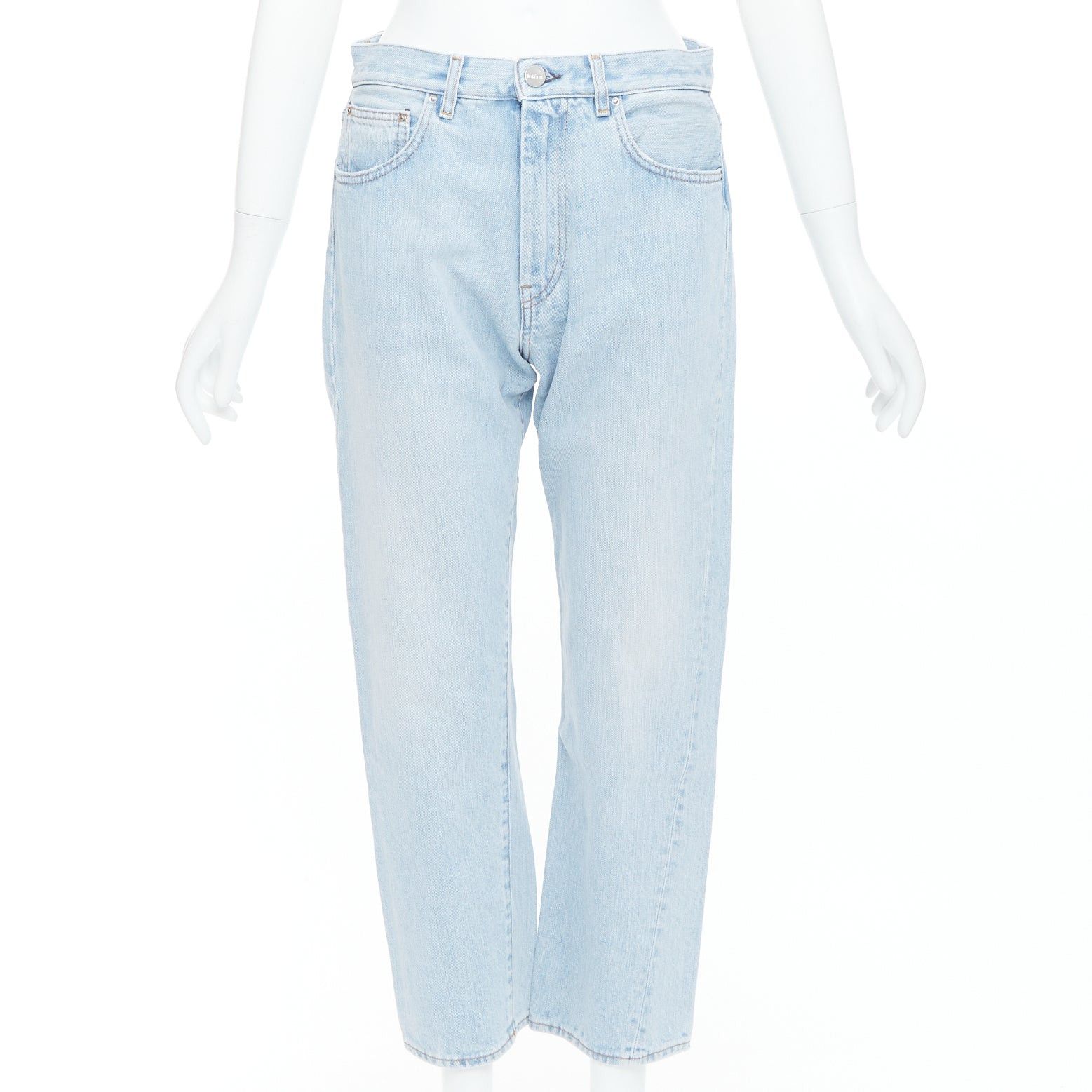 Toteme TOTEME Twisted Seam light blue washed denim asymmetric jeans 27" Size 27" / US 4 / IT 40 - 1 Thumbnail