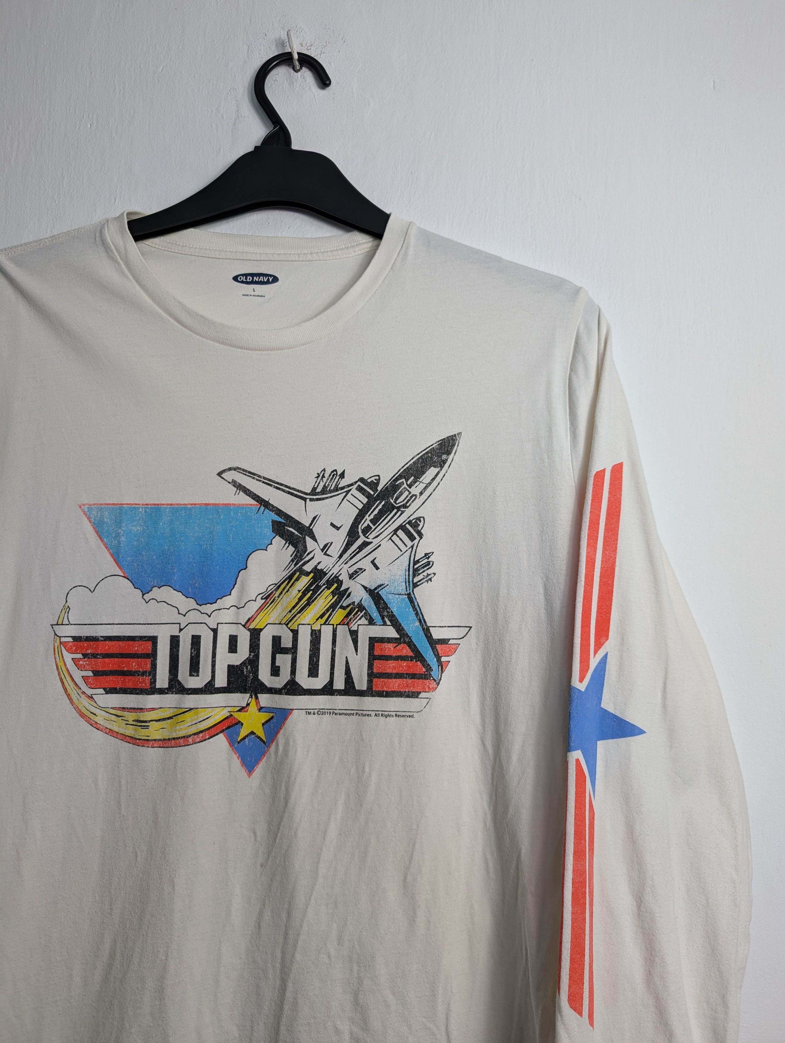 Old Navy Top Gun x Old Navy Longsleeve Military Graphic Tee Y2K Size US L / EU 52-54 / 3 - 2 Thumbnail