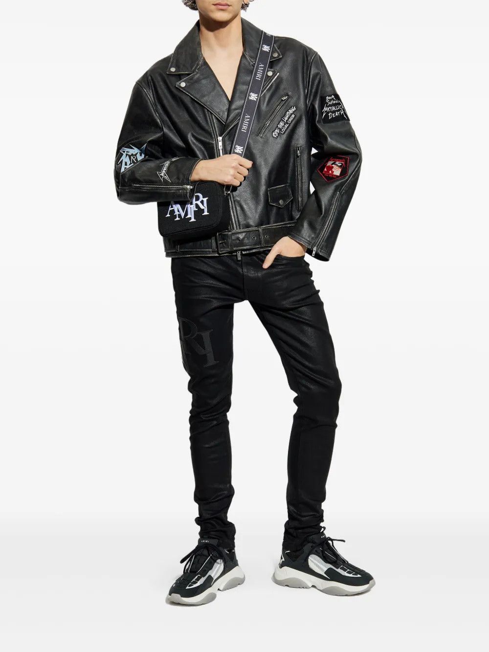 Amiri os11x0326 Skinny Jeans in Black Size US 34 / EU 50 - 2 Thumbnail