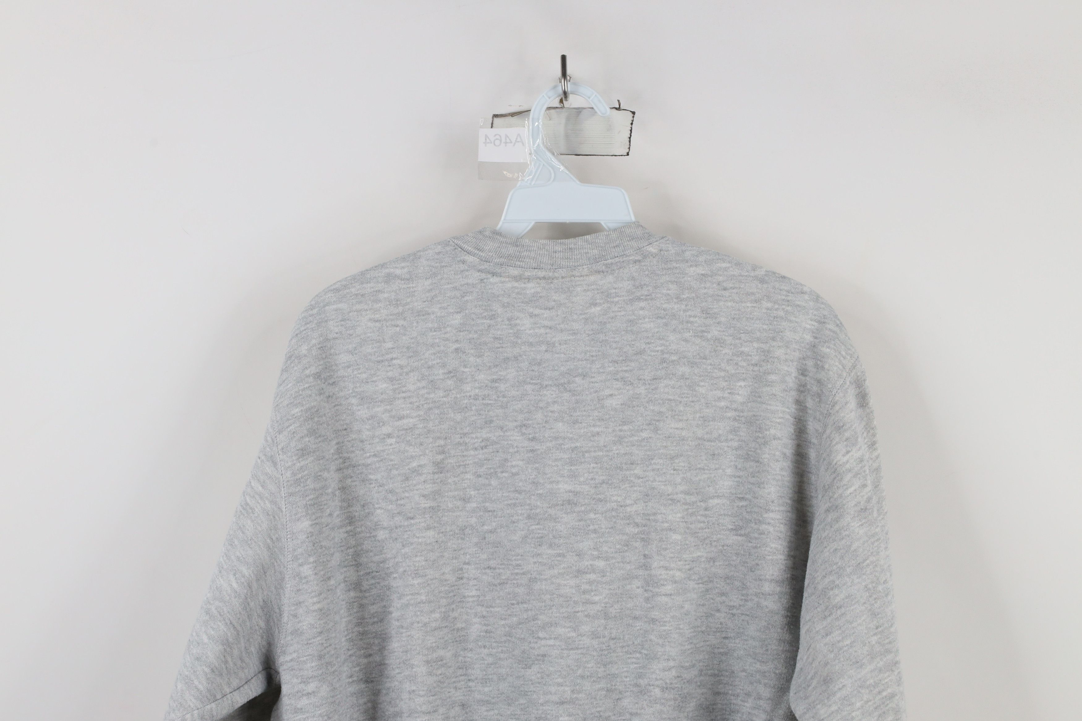 Vintage Vintage 90s Streetwear Henley Sweatshirt Heather Gray Size US M / EU 48-50 / 2 - 9 Thumbnail