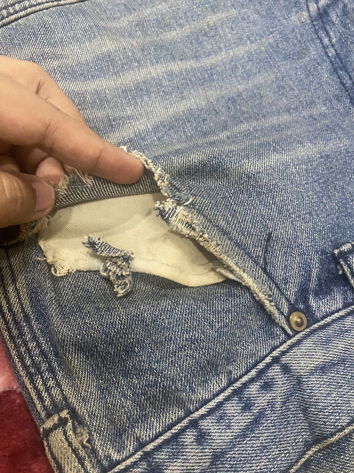 Fat Tokyo × Japanese Brand × Vintage Vintage FAT TOKYO Jeans Skinny Old Cutting Like Baggy Size US 34 / EU 50 - 12 Thumbnail