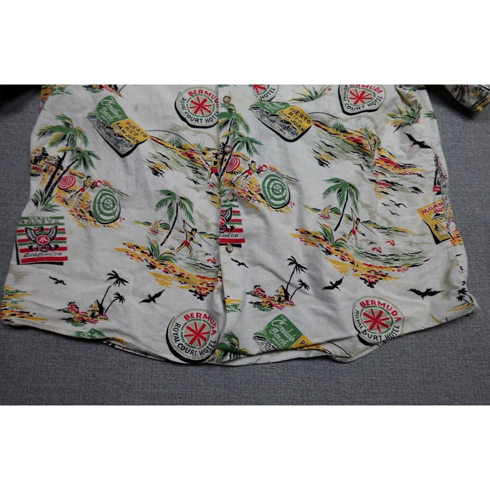 Vintage VINTAGE Angelica Shirt Mens 3XL White Hawaiian Tool Worker All Over Print Loose Size US XXL / EU 58 / 5 - 3 Thumbnail