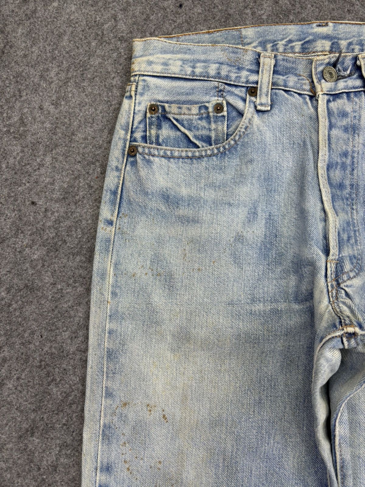 Levi's Vintage 80s Levis 501 Button #6 Selvedge USA Denim F791 Size US 28 / EU 44 - 5 Thumbnail