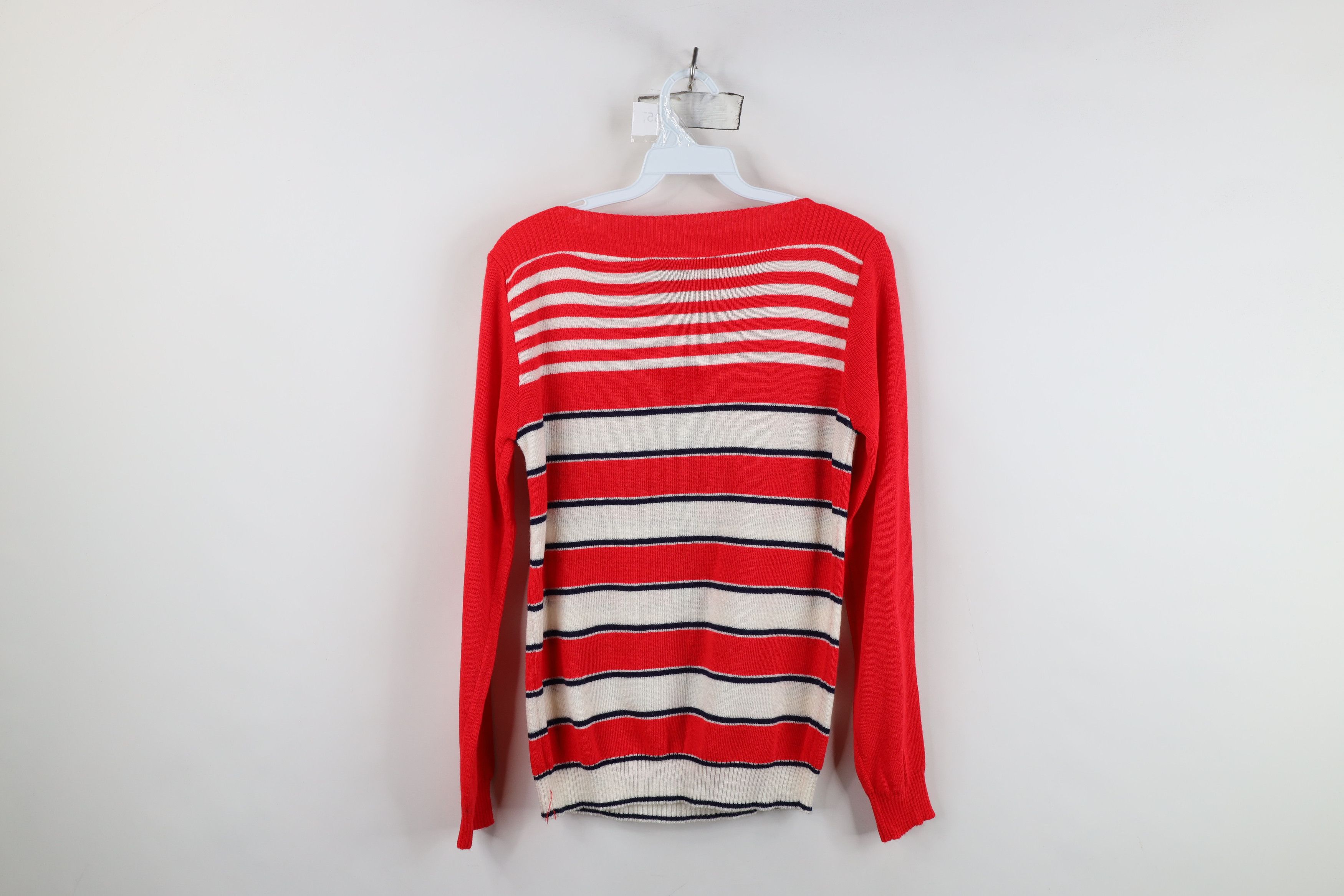 Vintage Vintage 70s Streetwear Nautical Boat Anchor Knit Sweater Size L / US 10 / IT 46 - 9 Thumbnail