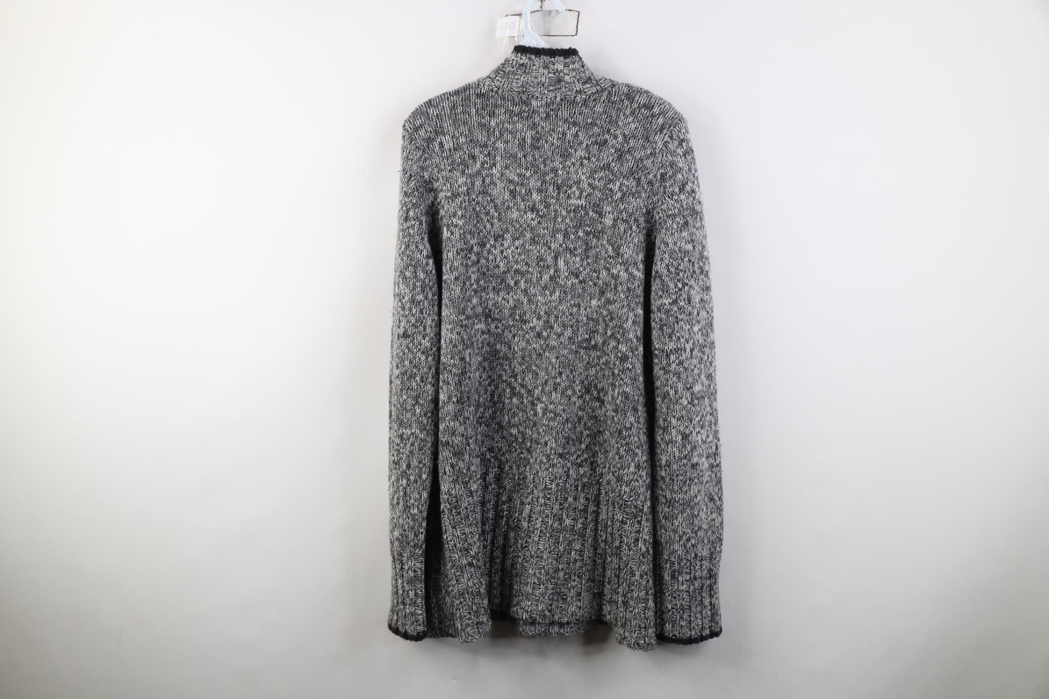 Vintage Vintage 90s Streetwear Blank Knit Mock Neck Sweater Gray Size M / US 6-8 / IT 42-44 - 9 Thumbnail