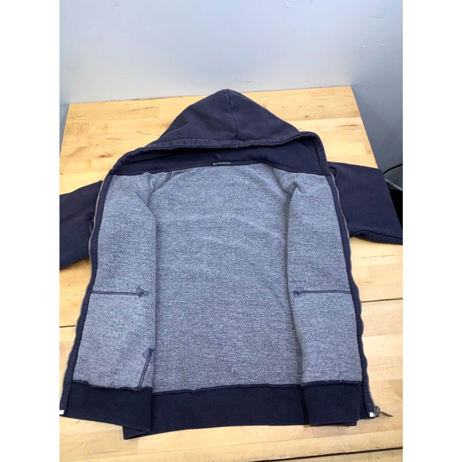 Brandy Melville Brandy Melville Jacket Womens One Size Blue Hooded Zip Cotton Jacket Size ONE SIZE - 3 Thumbnail
