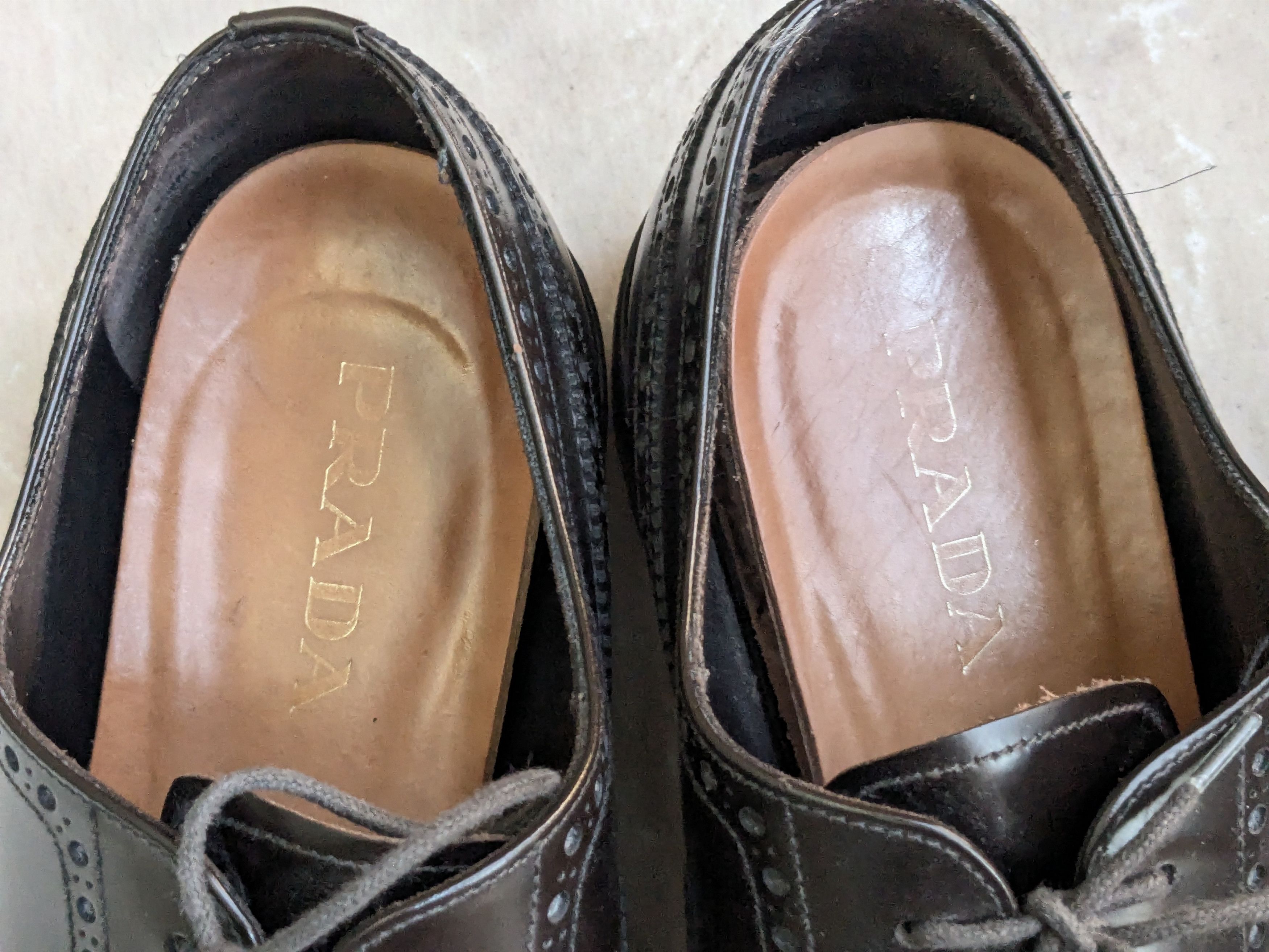 Prada Prada Wingtip Brogues Dark Brown 12.5 Leather Size US 12.5 / EU 45-46 - 8 Thumbnail