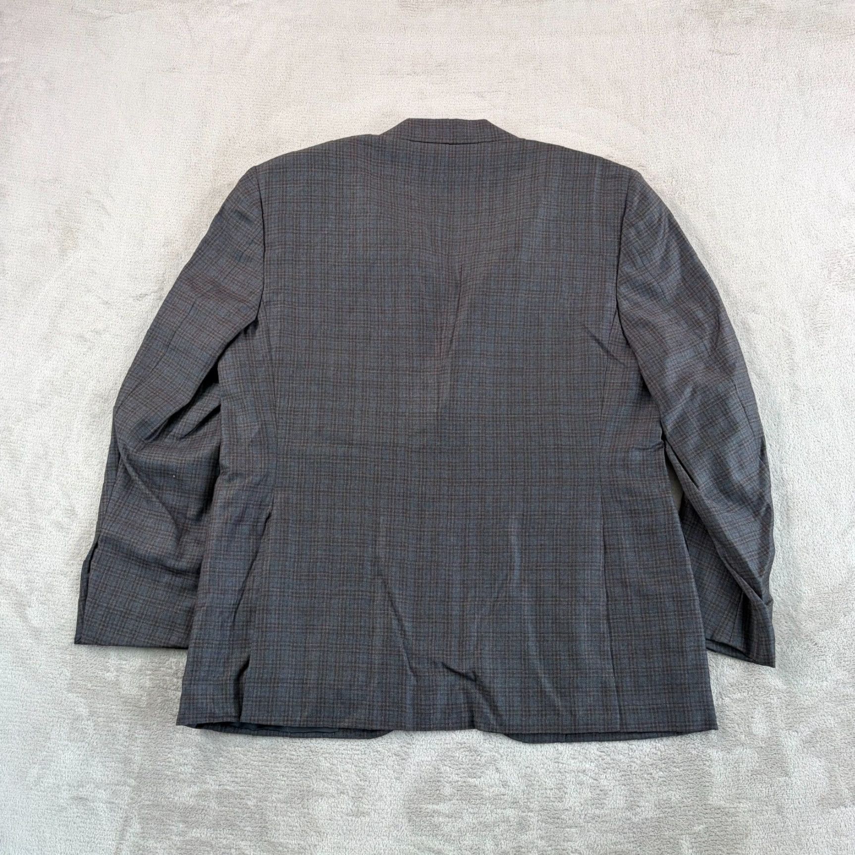 Canali VINTAGE Canali 1934 Sports Coat Blazer Jacket 40 Grey Brown Plaid 100% Wool Italy CEO Size 40R - 7 Thumbnail