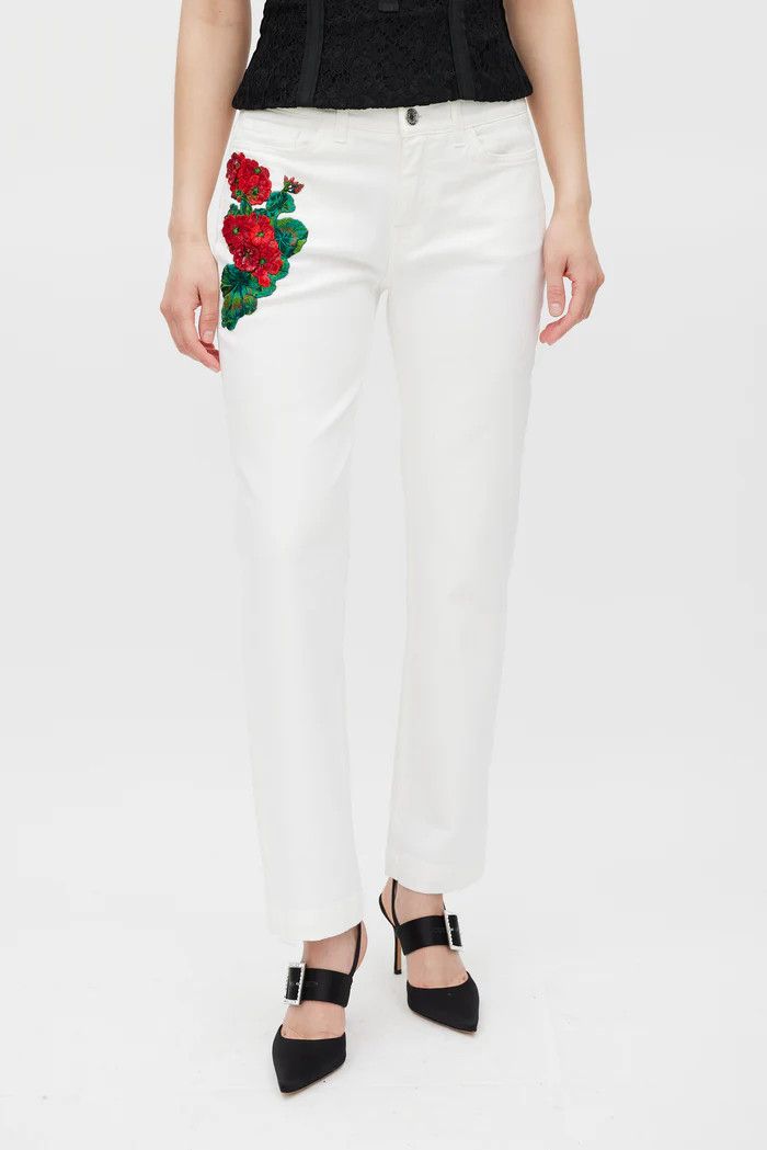 Dolce & Gabbana o1y0825 Denim Pant in White Size 28" / US 6 / IT 42 - 1 Thumbnail